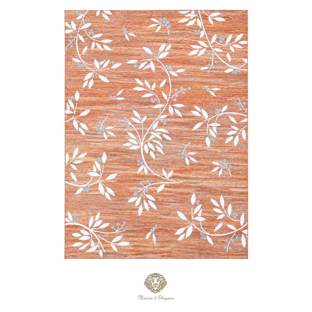 Kilim única moderna Tejido a Mano | Alfombra Plana de Lana y Seda con Tintes Naturales 215x292 cm