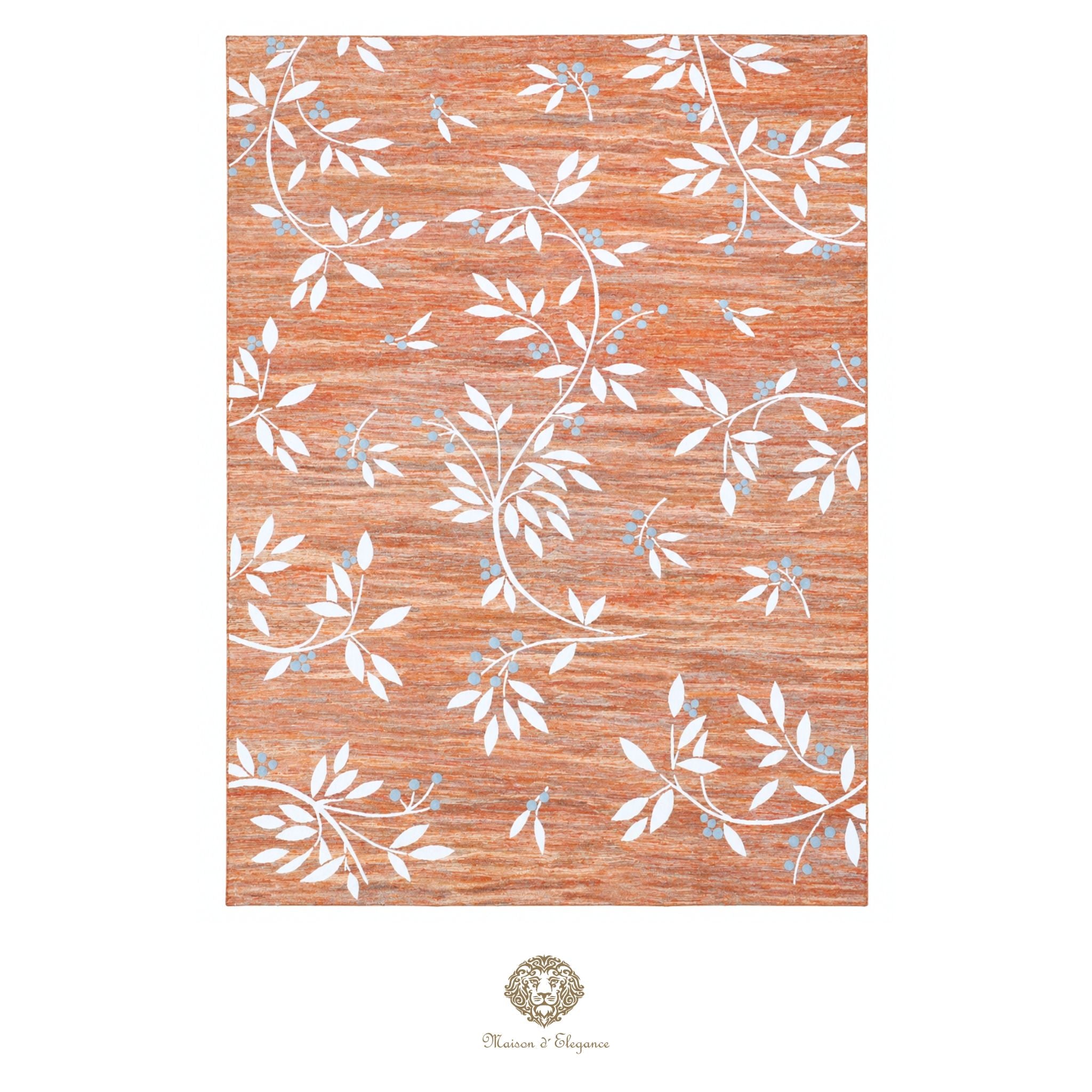 Kilim única moderna Tejido a Mano | Alfombra Plana de Lana y Seda con Tintes Naturales 215x292 cm