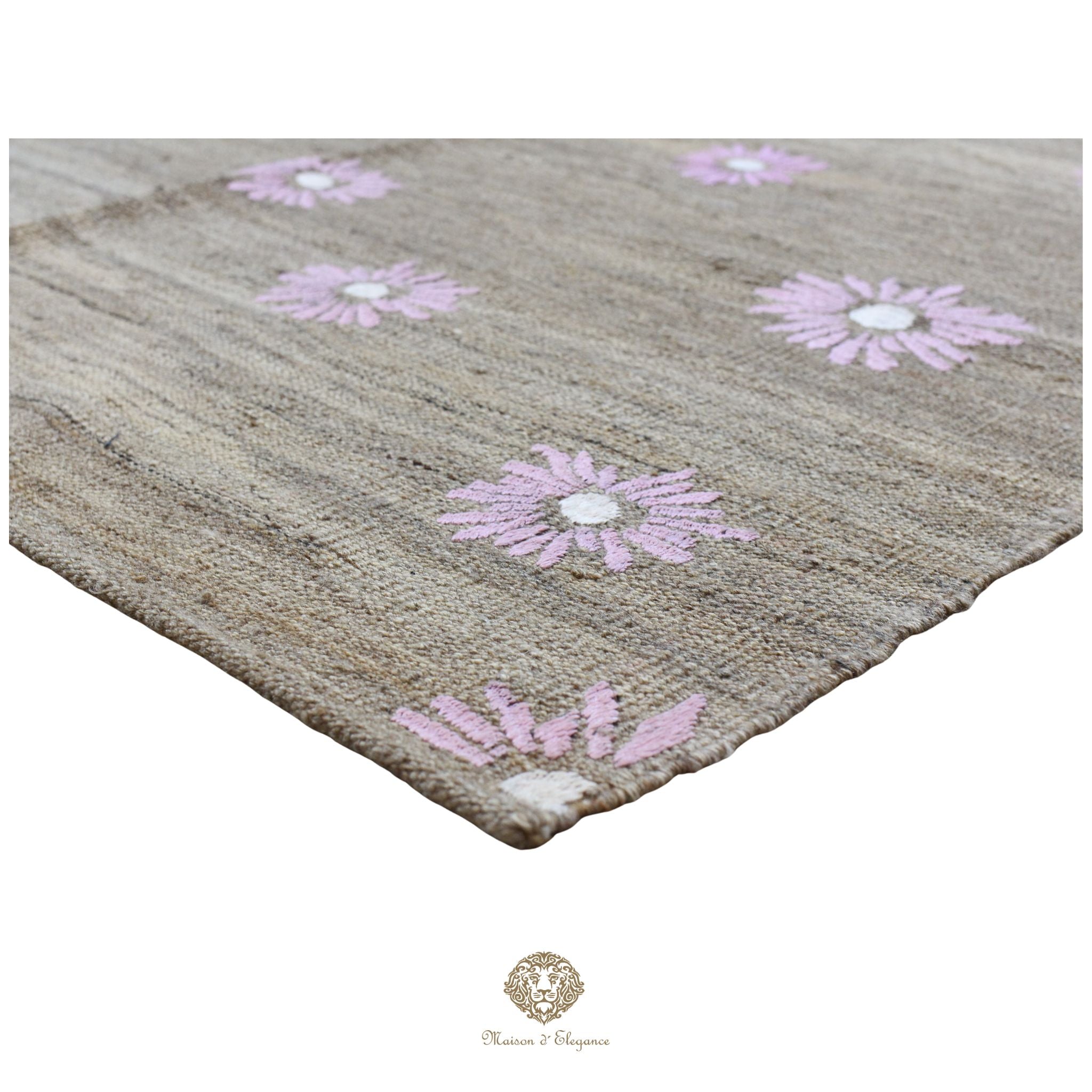 Kilim única moderna Tejido a Mano | Alfombra Plana de Lana y Seda con Tintes Naturales 209x295 cm