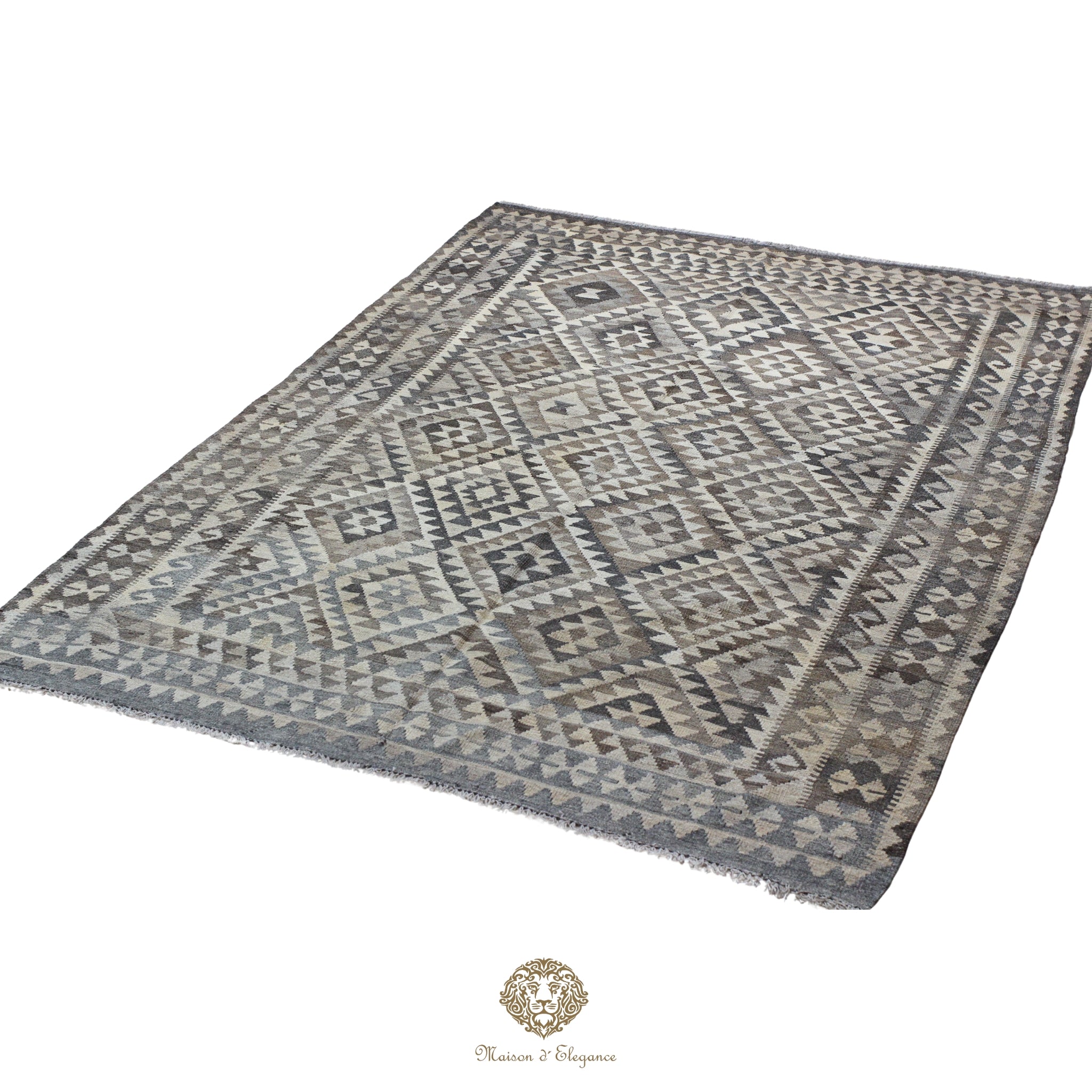 Alfombra Kilim Transicional Lana Geométrica 179x240 cm - Tintes Naturales