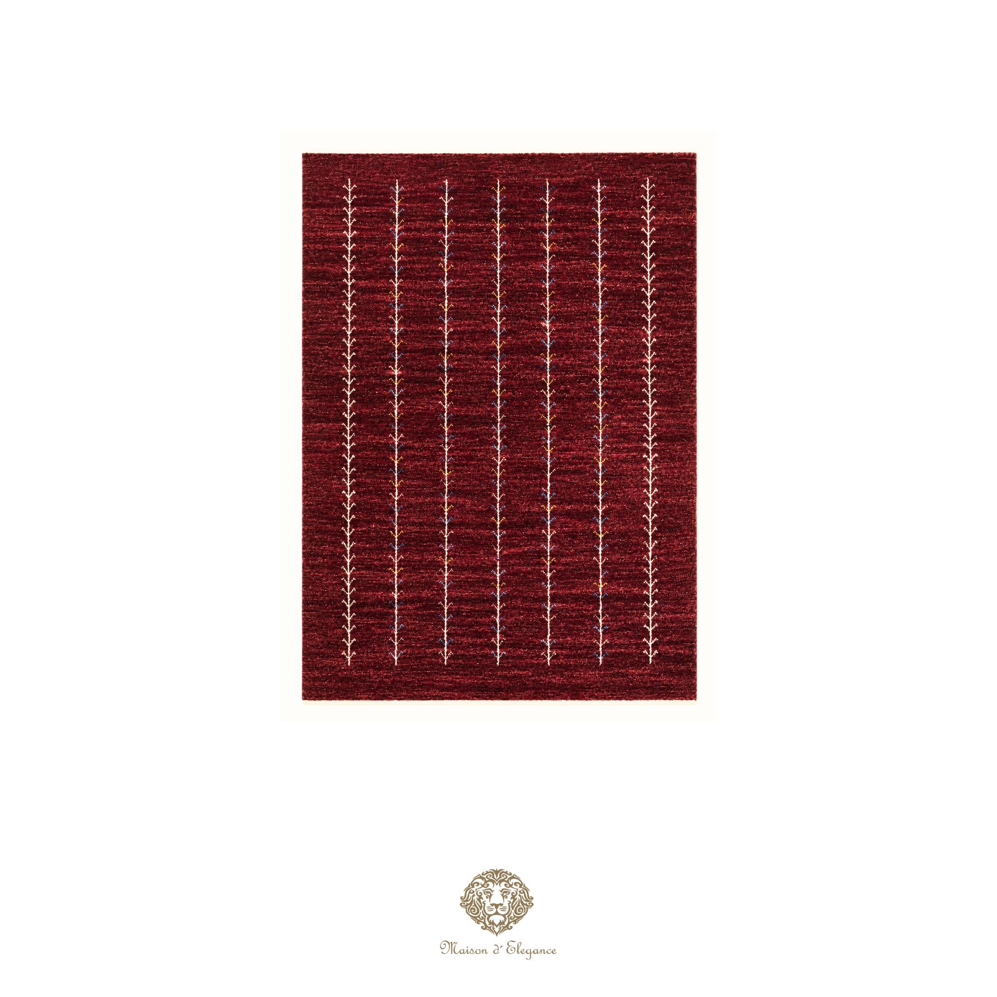 Alfombra persa Kashkuli rojo tribal naturale color | Gabbeh de lana hecha a mano 84 x 125 cm