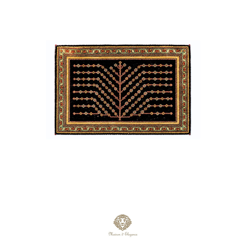Alfombra persa Trible  Kashkuli con tintes naturales | Loribaft de lana hecha a mano 63 x 87 cm