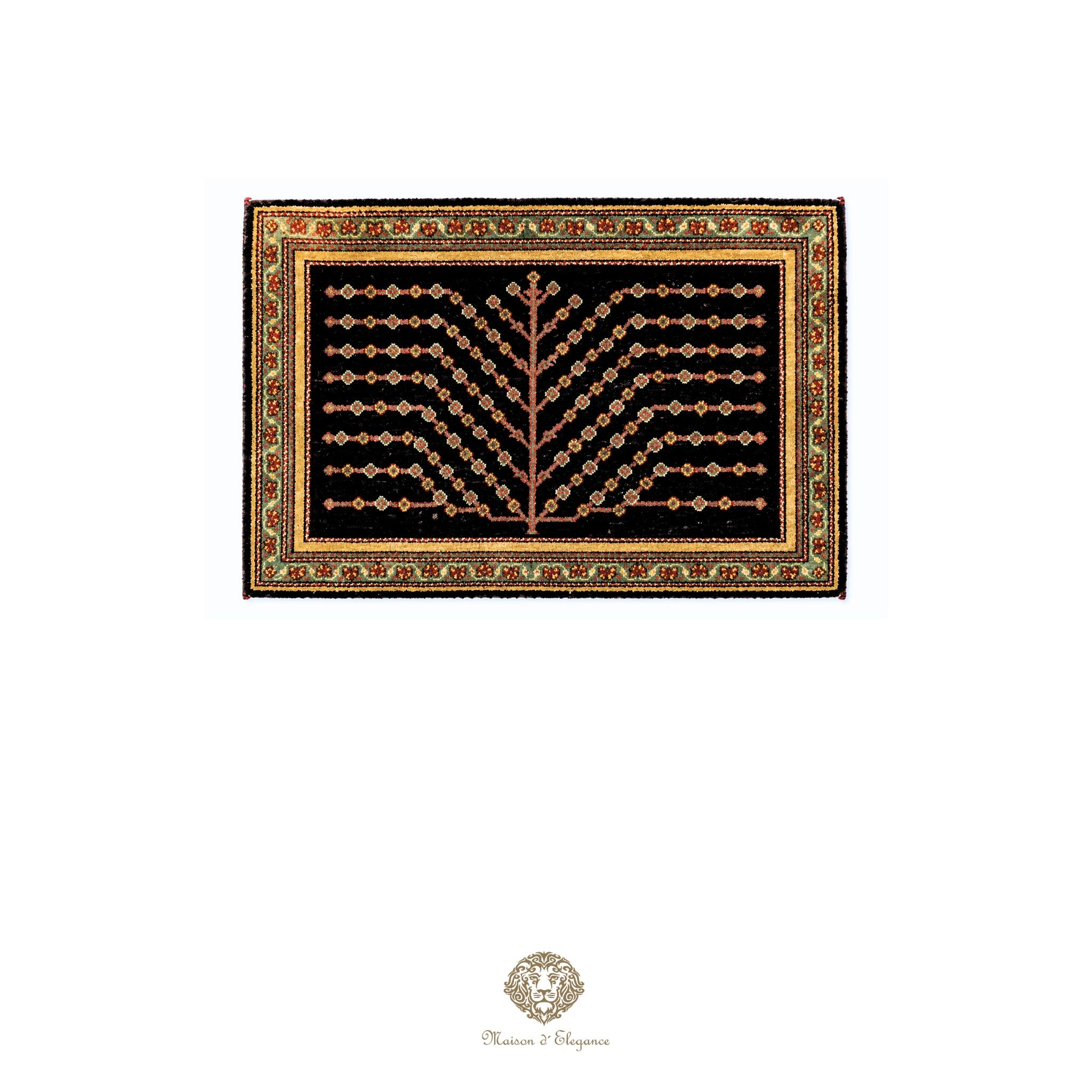 Alfombra persa Trible  Kashkuli con tintes naturales | Loribaft de lana hecha a mano 63 x 91 cm