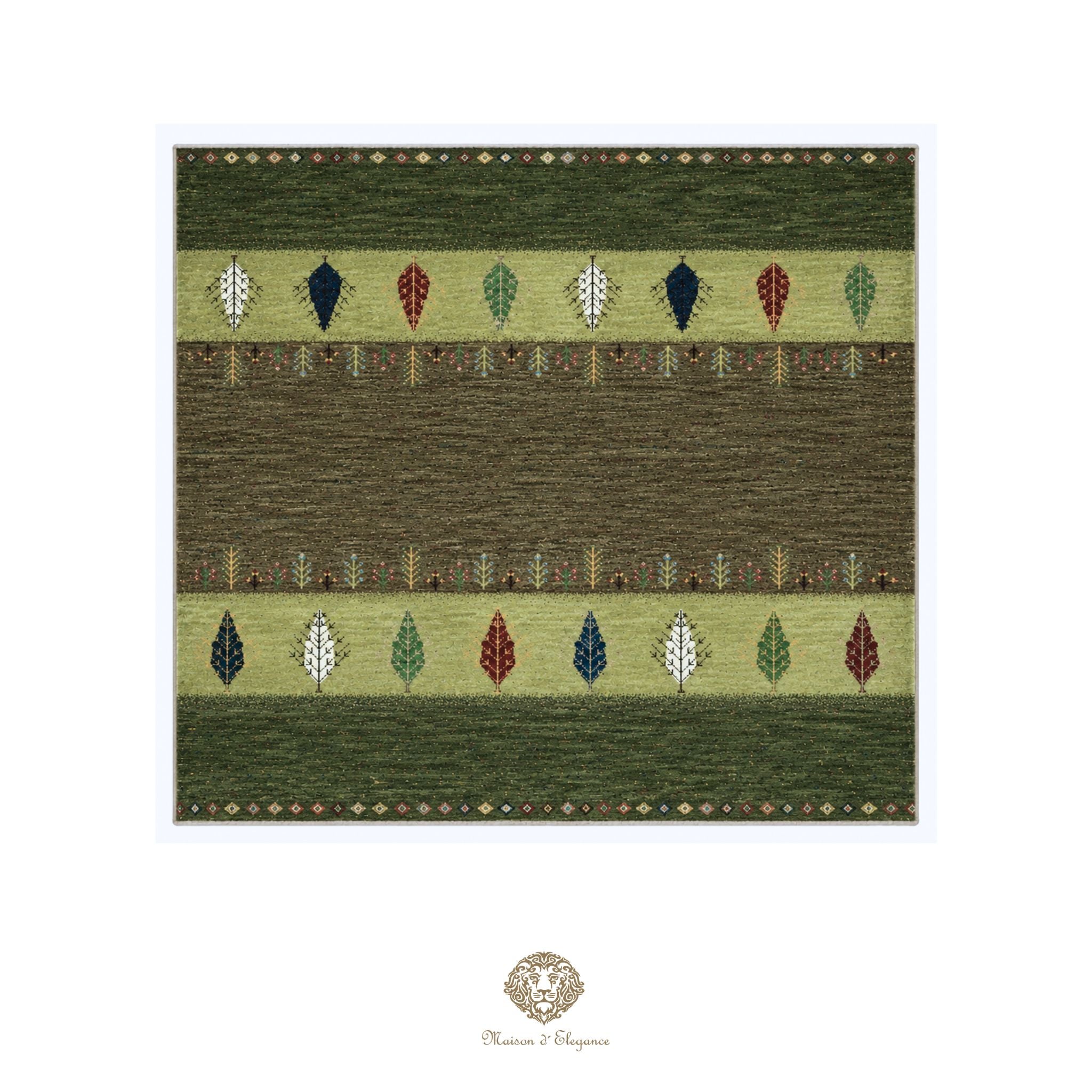 Alfombra persa Kashkuli colorido tribal naturale color | Gabbeh de lana hecha a mano 182 x 220 cm