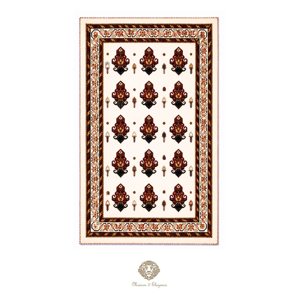 Alfombra persa Trible Fine Kashkuli con tintes naturales | Gabbeh de lana hecha a mano 147 x 212 cm