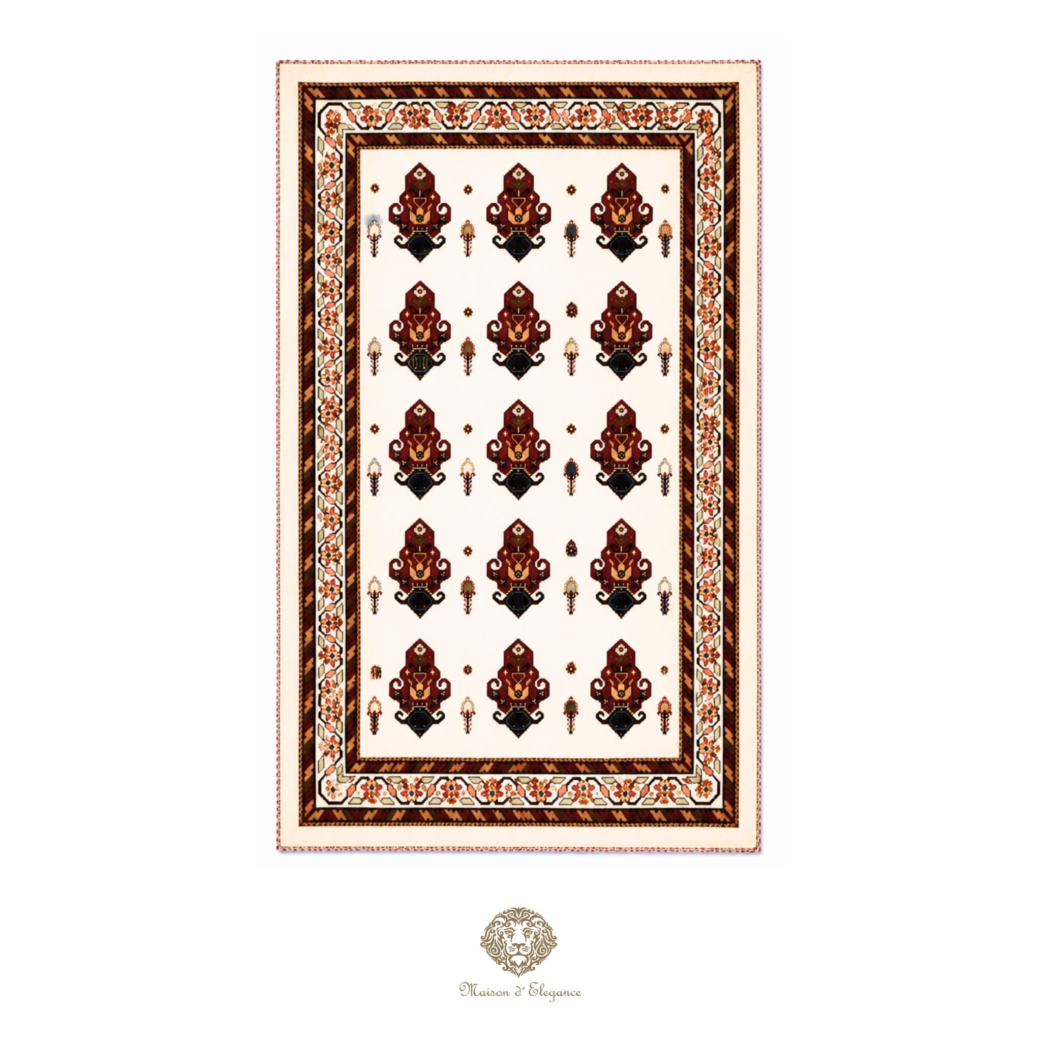 Alfombra persa Trible Fine Kashkuli con tintes naturales | Gabbeh de lana hecha a mano 147 x 212 cm