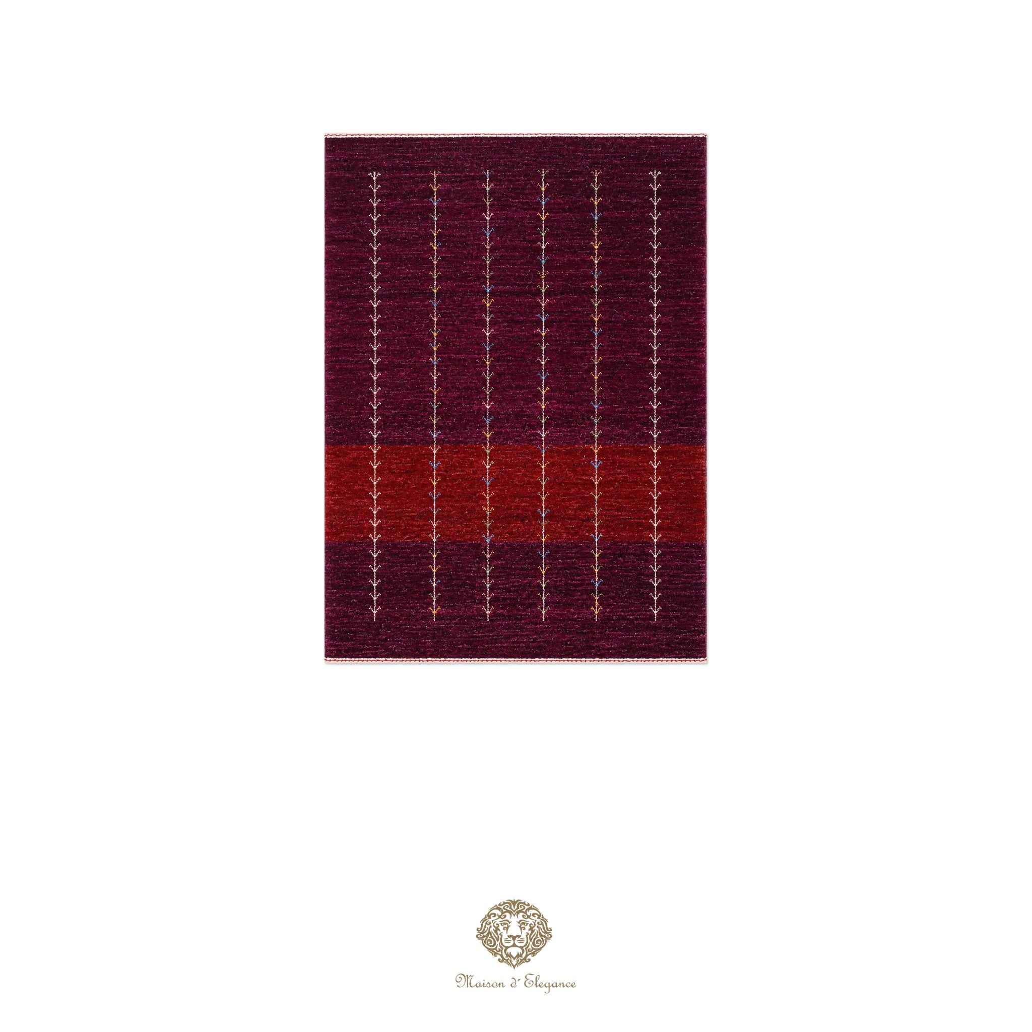 Alfombra persa Kashkuli rojo tribal naturale color | Gabbeh de lana hecha a mano 85 x 120 cm