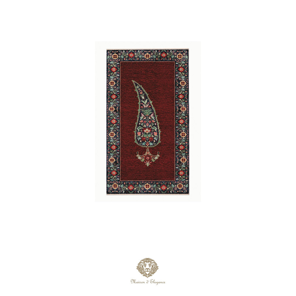 Alfombra persa de lana hecha a mano Kashkuli Nomadic | Diseño Cypress 57 x 108 cm