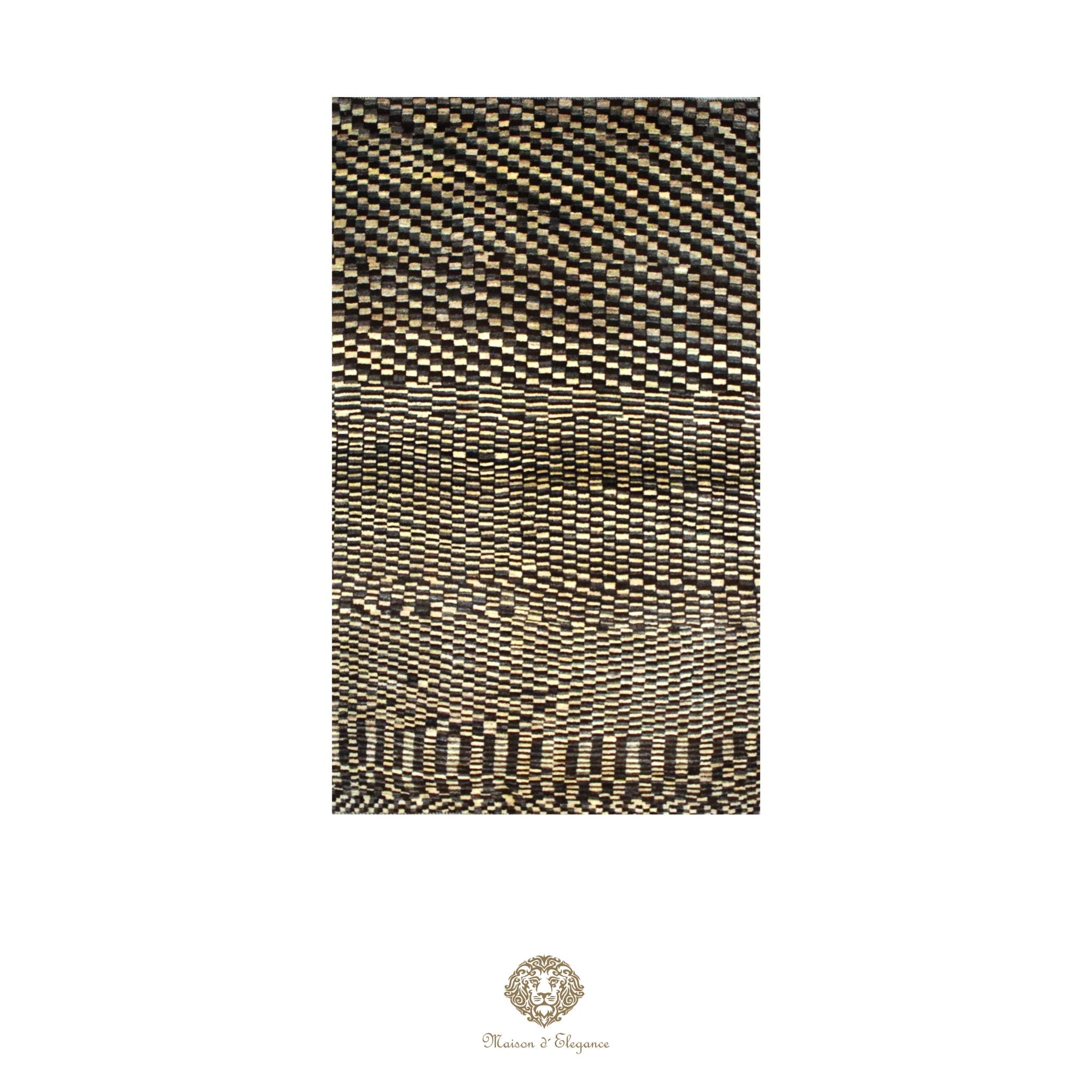 Alfombra persa Kashkuli naturale color tribal | Gabbeh de lana hecha a mano 111 x 183 cm