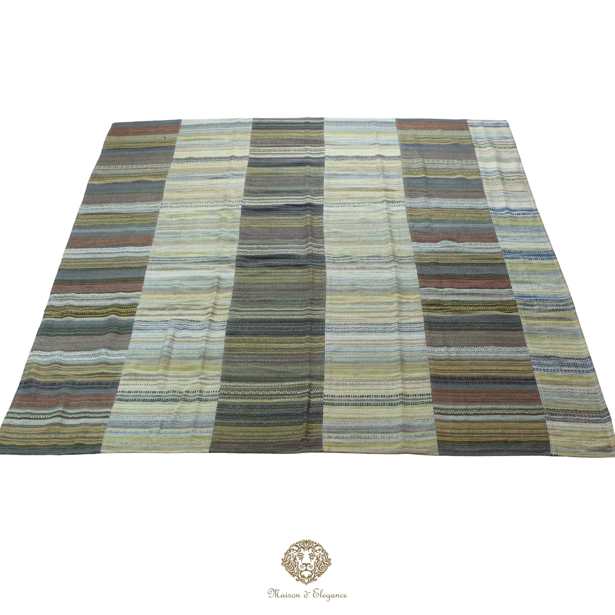 Alfombra Kilim Persa Patchwork 253x297 cm Lana Natural - Colección Edel Ground