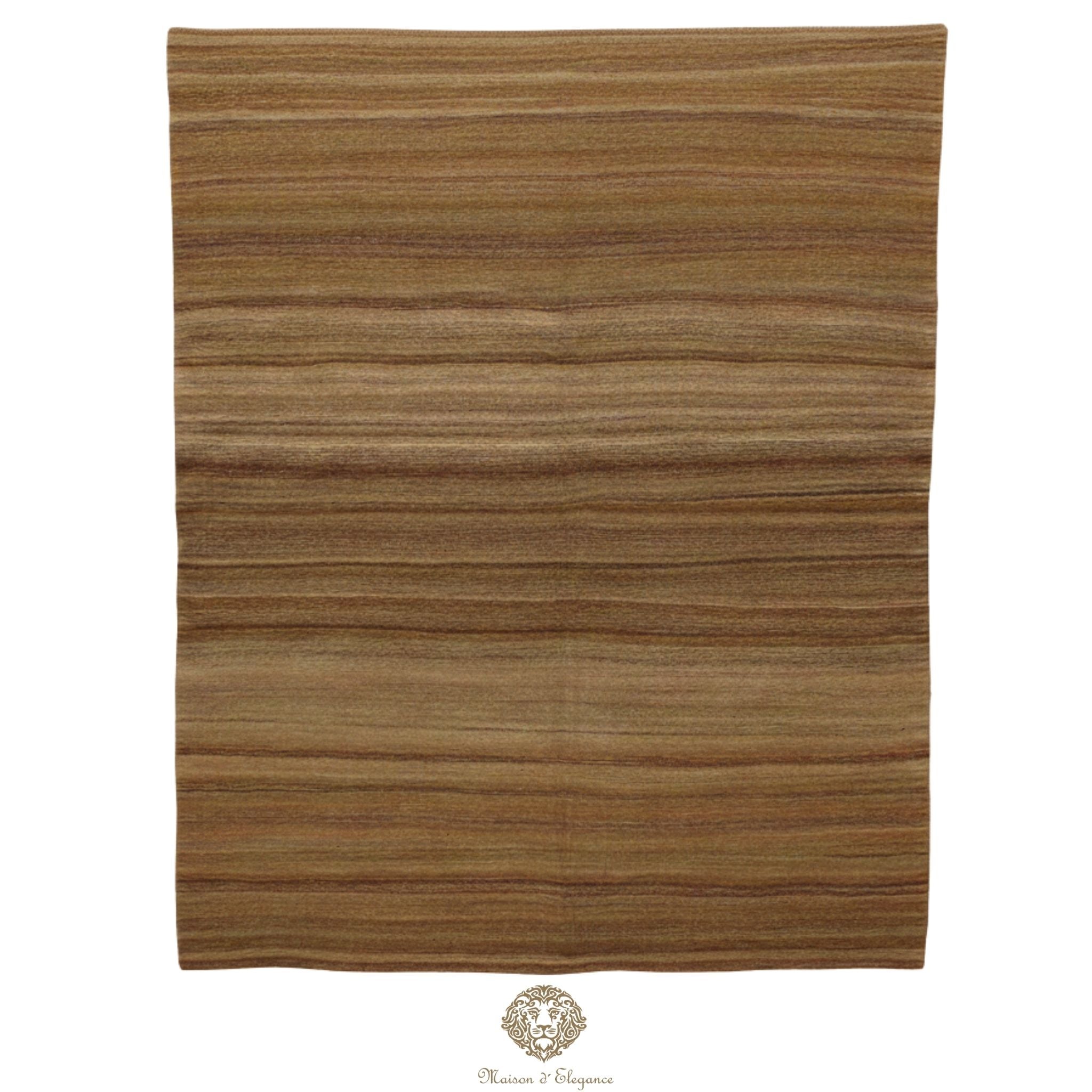 Alfombra Soumak Lana Lisa Color Neutro Tejido Plano 305 x 214 cm