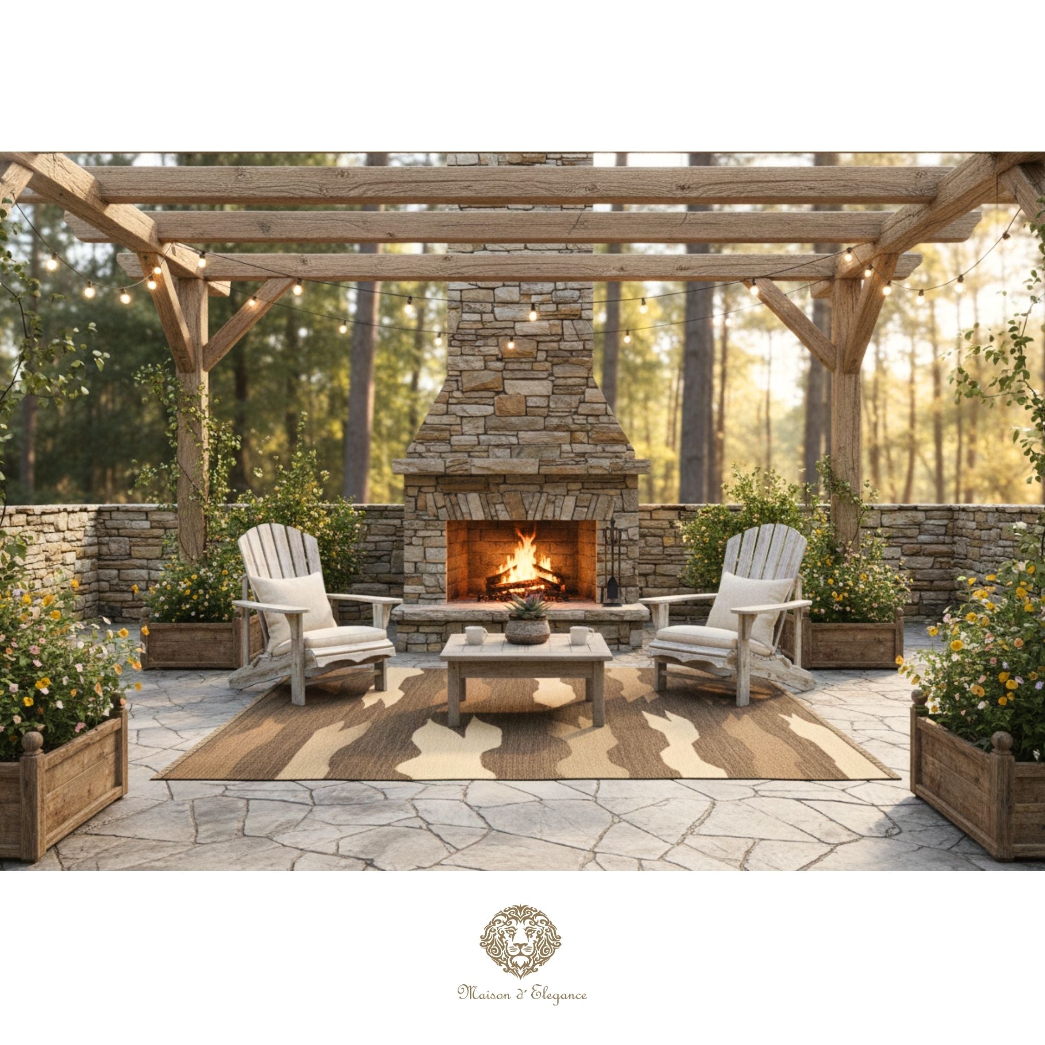 Alfombra Soumak Lana Zigzag Colores Neutros y Tierra 238 x 174 cm