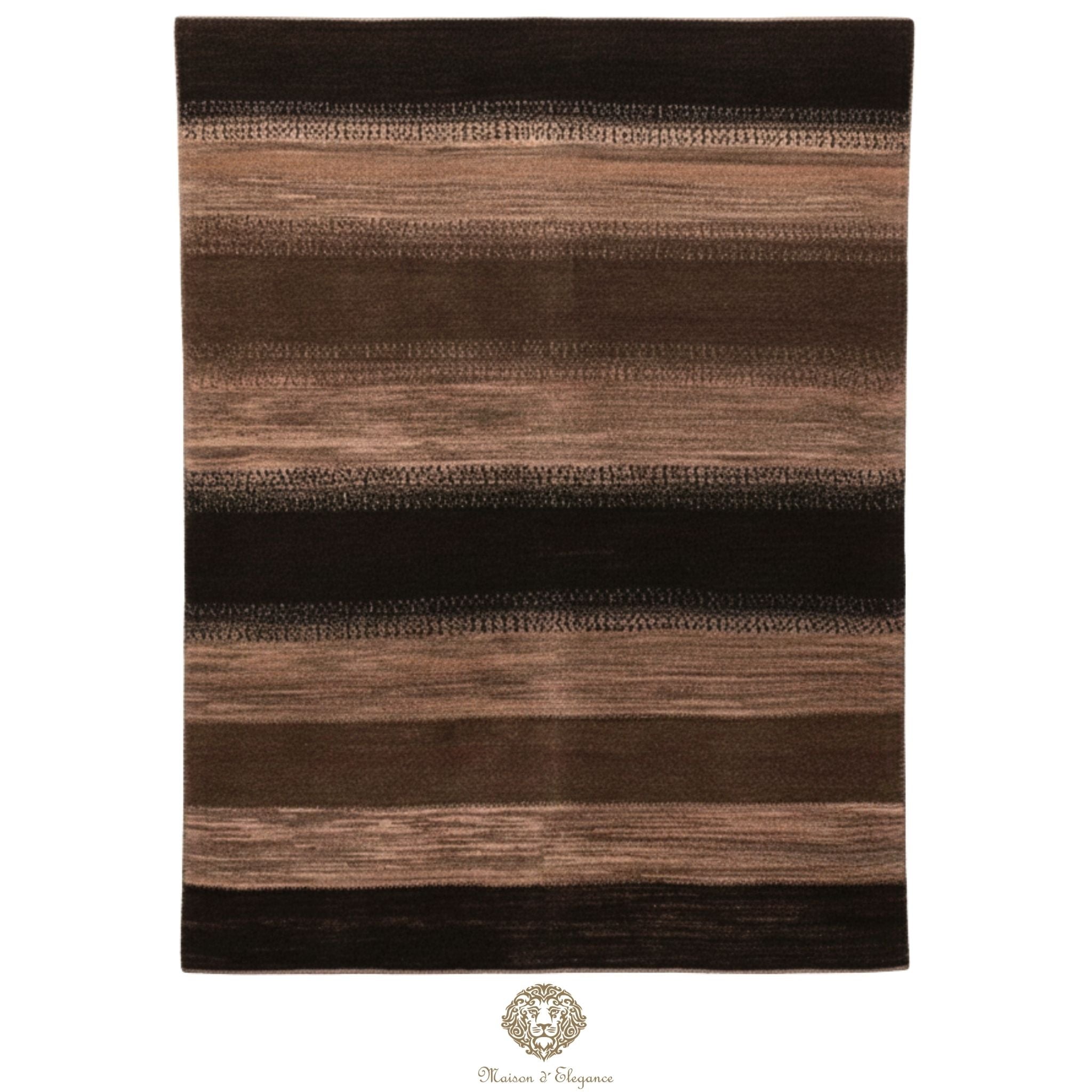 Alfombra Gabbeh Lana Rayas Degradación de Colores 190 X 153 cm