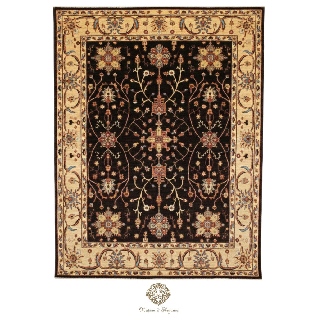 Alfombra Mahal Lana Diseño Floral Persa Clásica 248 x 193 cm