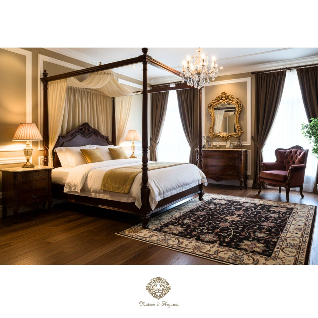 Alfombra Mahal Lana Diseño Floral Persa Clásica 248 x 193 cm