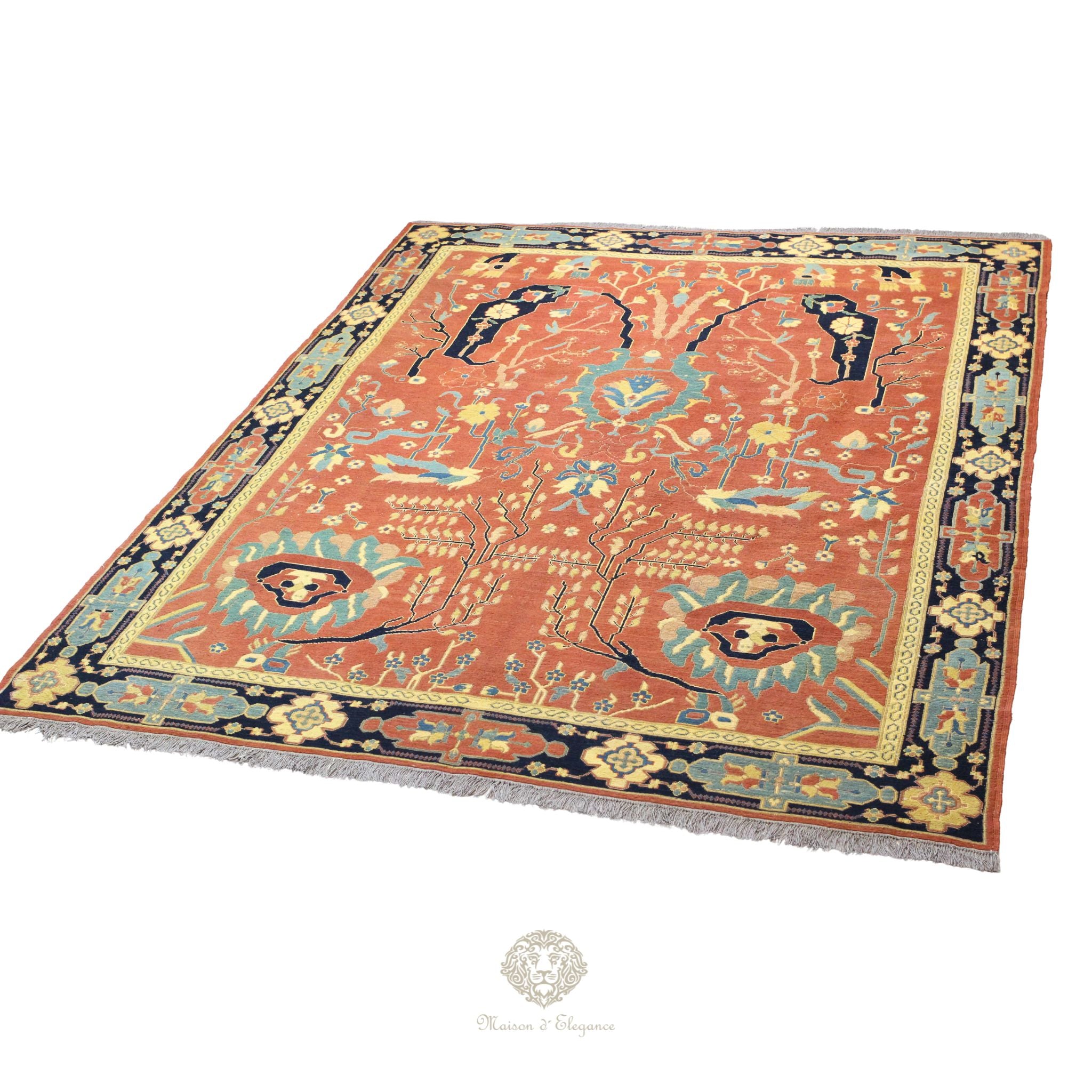 Kilim persa Sumak tejido a mano Sirjan, Kerman – Naranja y terracota | Alfombra Maison 308 x 224 cm