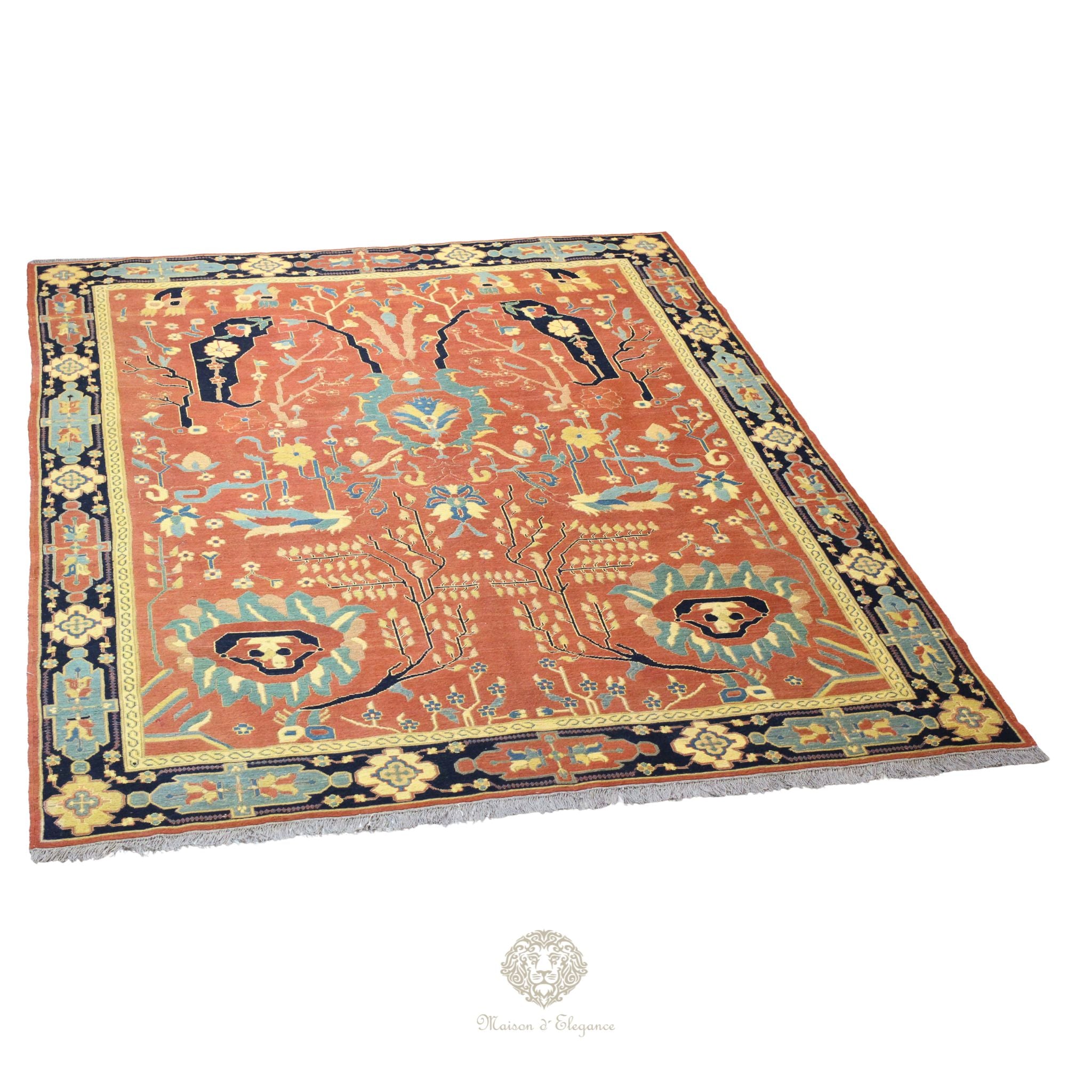Kilim persa Sumak tejido a mano Sirjan, Kerman – Naranja y terracota | Alfombra Maison 308 x 224 cm