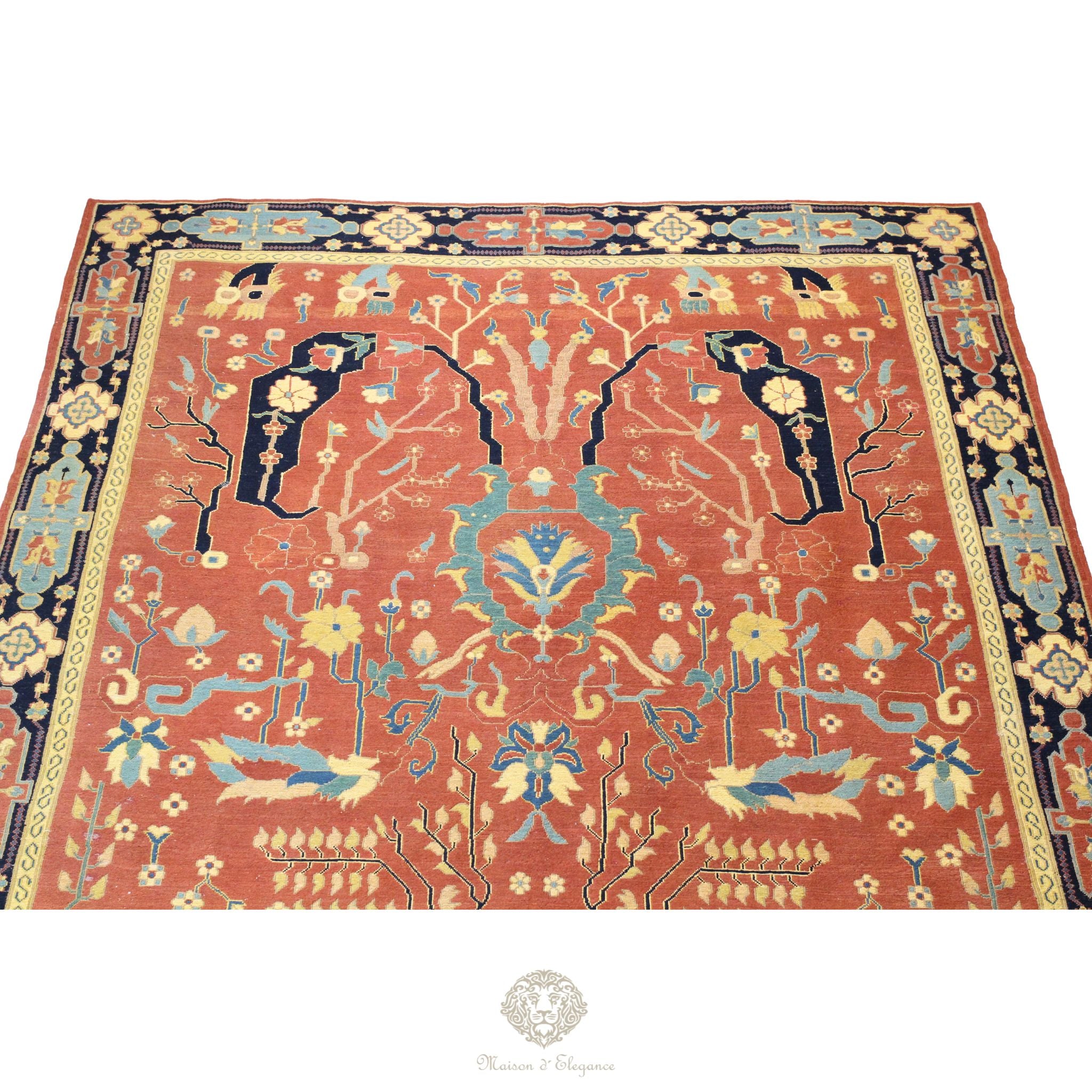 Kilim persa Sumak tejido a mano Sirjan, Kerman – Naranja y terracota | Alfombra Maison 308 x 224 cm