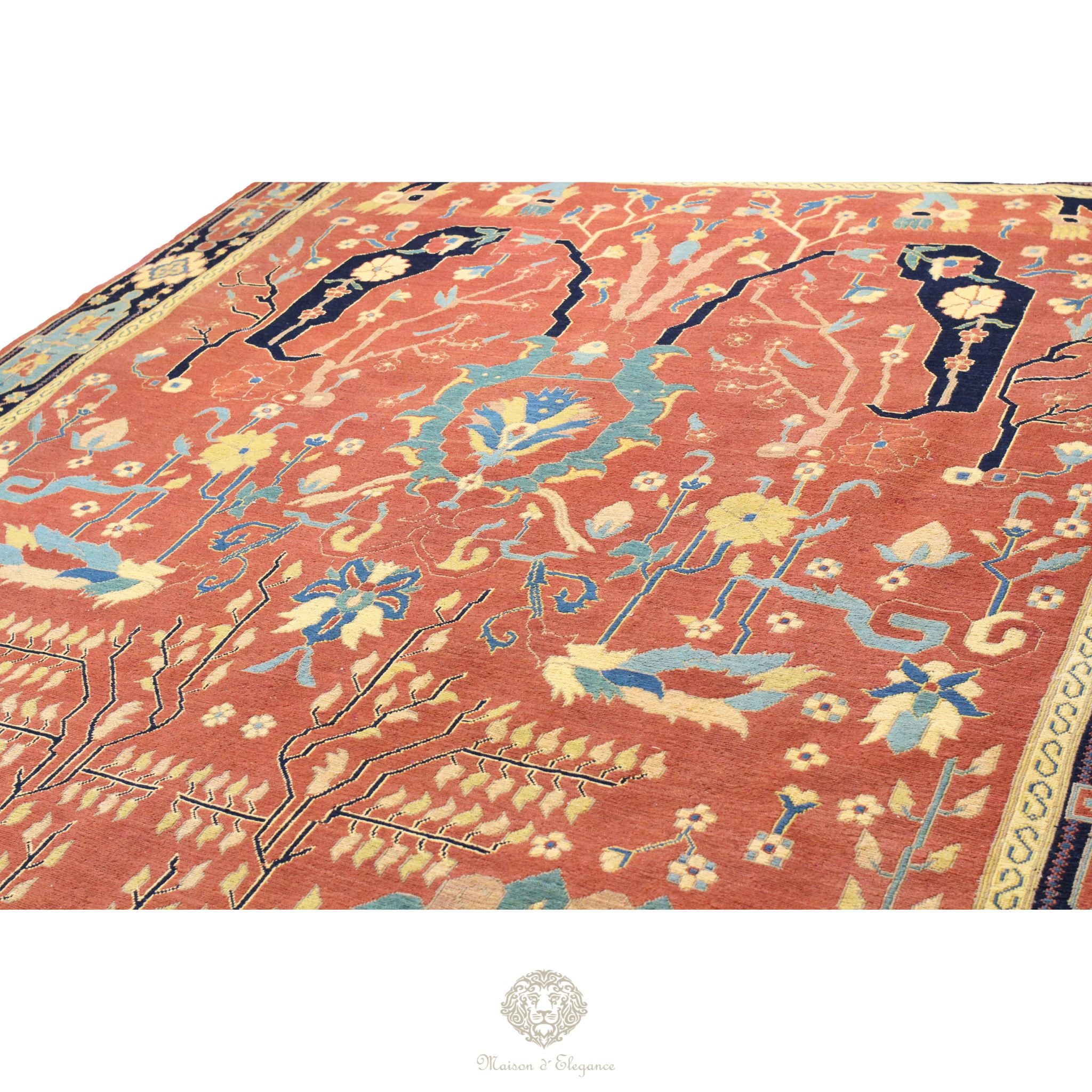 Kilim persa Sumak tejido a mano Sirjan, Kerman – Naranja y terracota | Alfombra Maison 308 x 224 cm