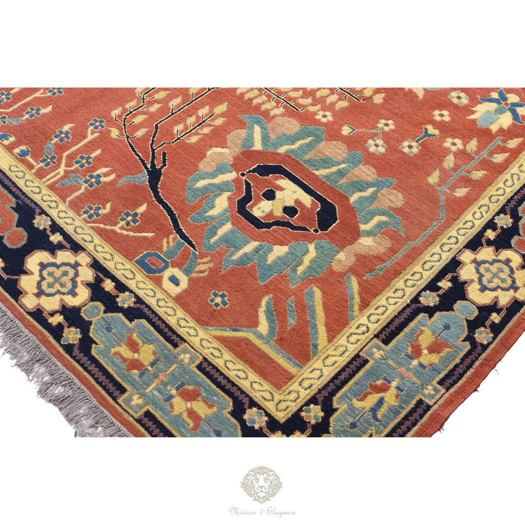 Kilim persa Sumak tejido a mano Sirjan, Kerman – Naranja y terracota | Alfombra Maison 308 x 224 cm
