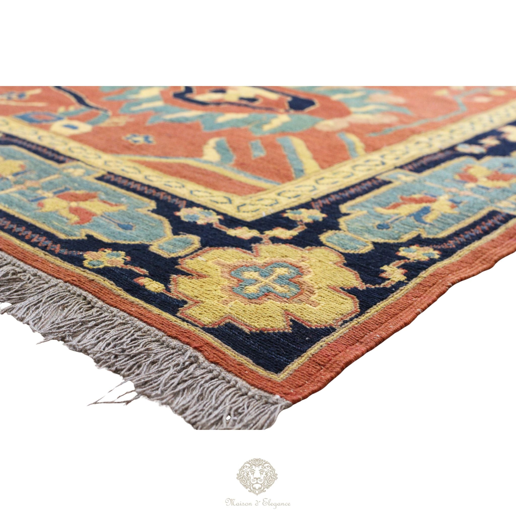 Kilim persa Sumak tejido a mano Sirjan, Kerman – Naranja y terracota | Alfombra Maison 308 x 224 cm