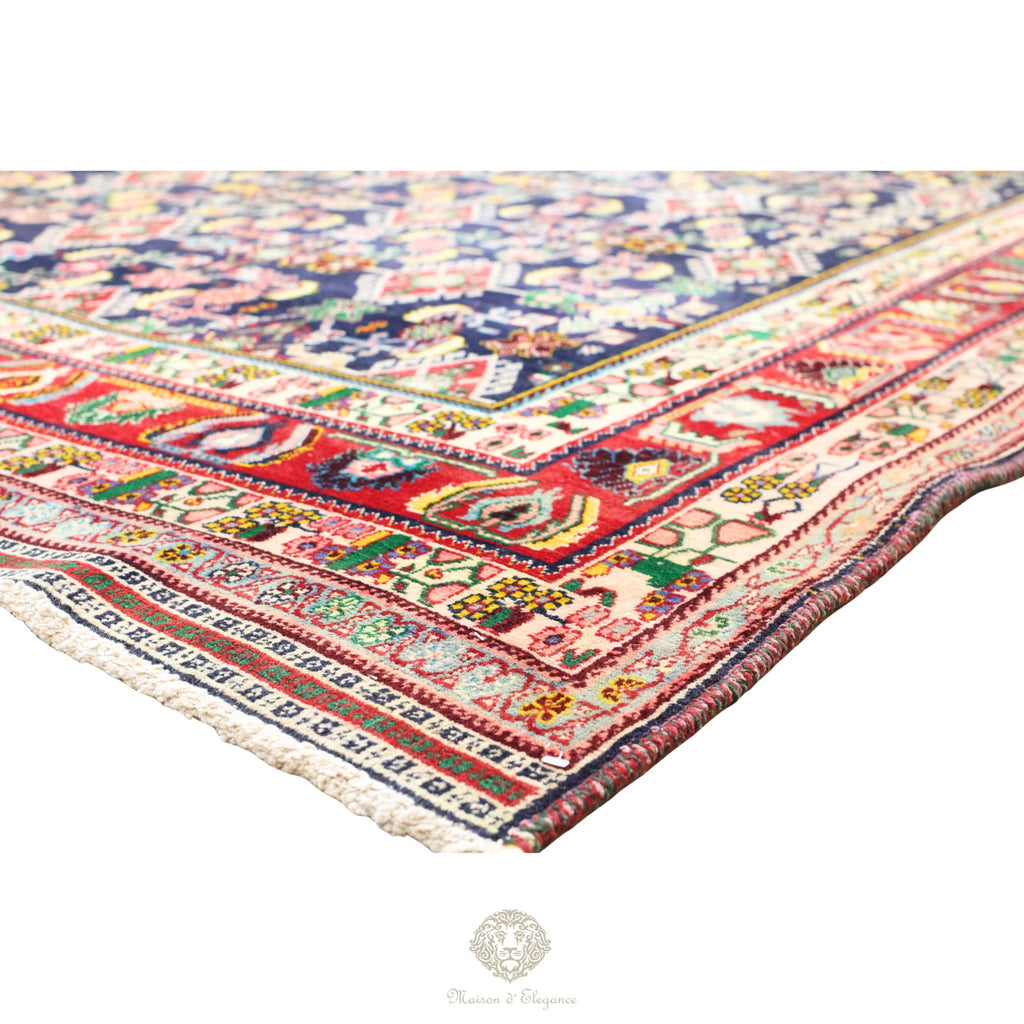 Alfombra nómada antigua de Shiraz del sureste de Irán | Teñida con tintes naturales 256x343 cm