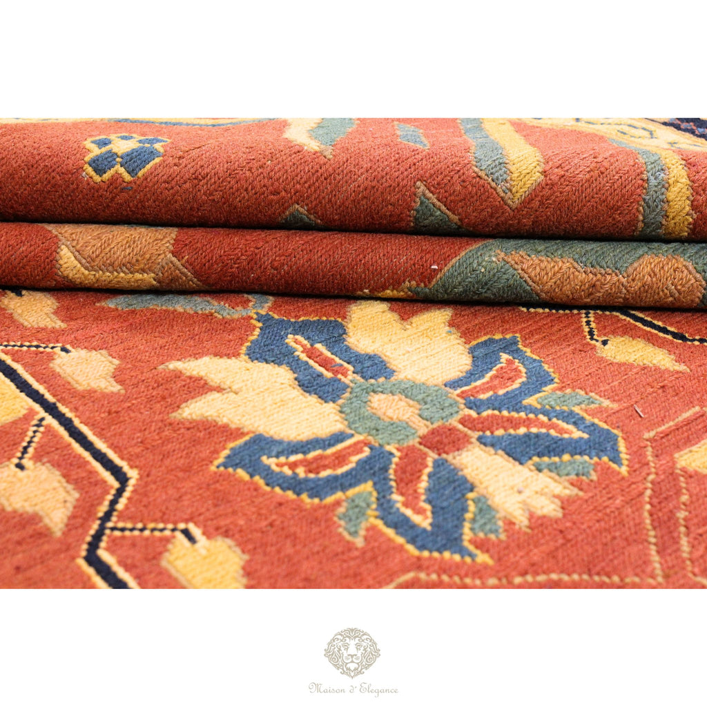 Kilim persa Sumak tejido a mano Sirjan, Kerman – Naranja y terracota | Alfombra Maison 308 x 224 cm