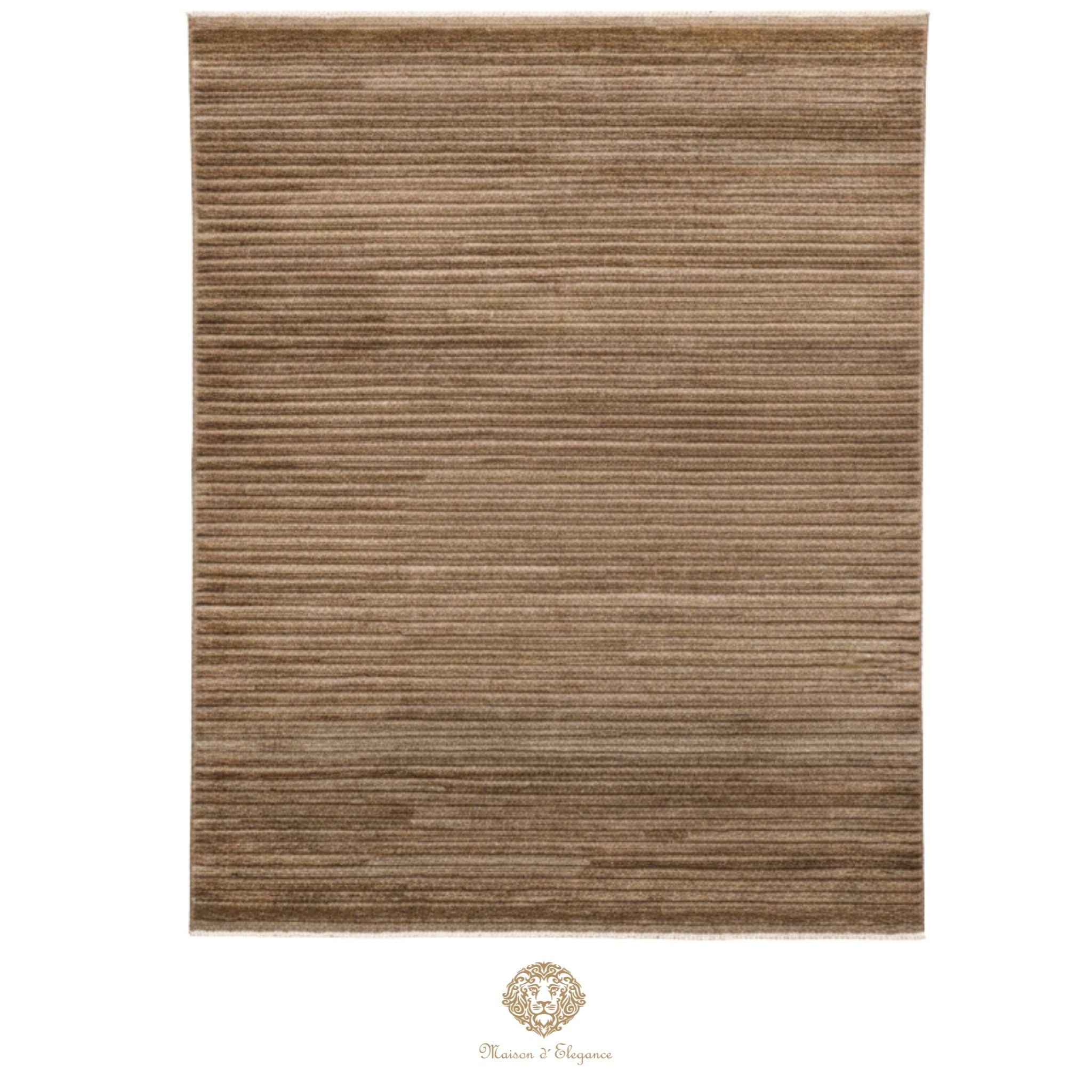 Alfombra Moderna Neutra Lana Rayas - Hecha a Mano 290 x 198 cm