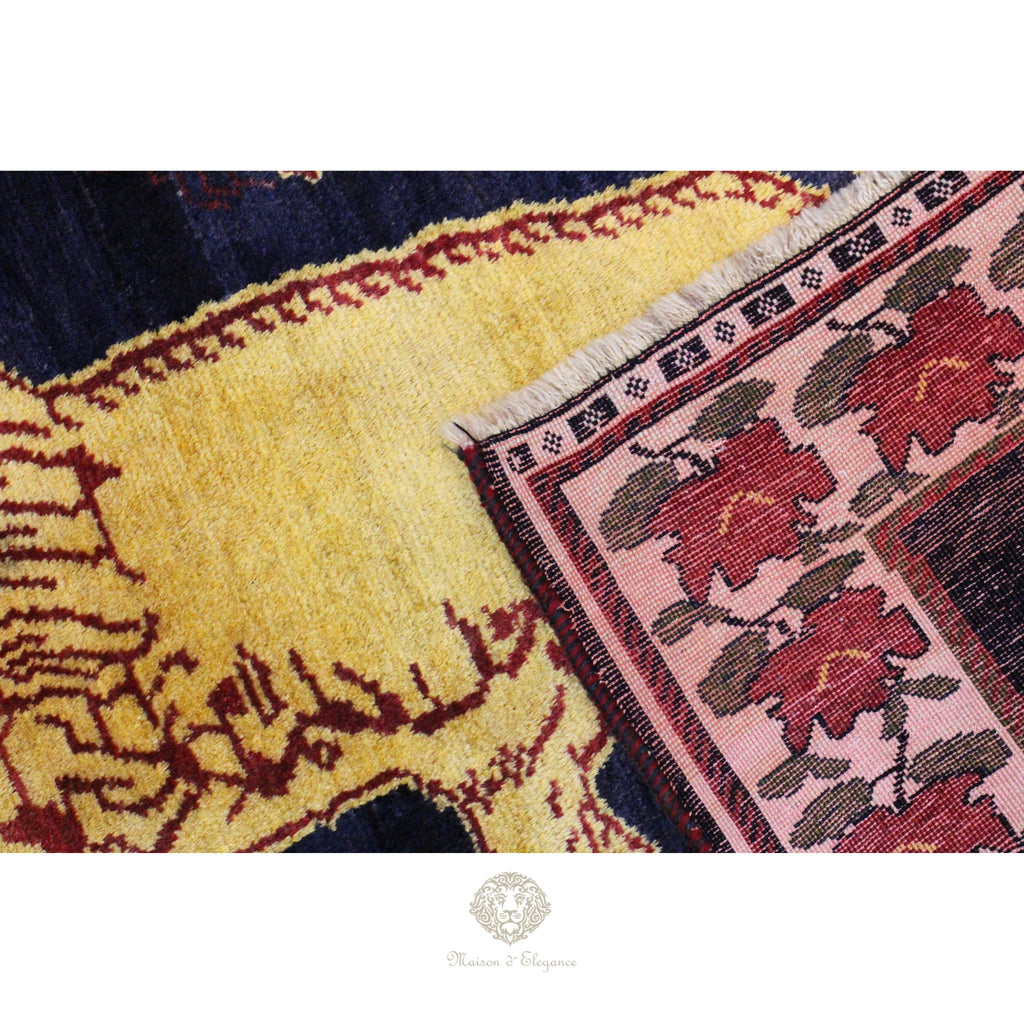 Alfombra Gabbeh Artesanal Diseño León - Hecha a Mano 244 x 156 cm