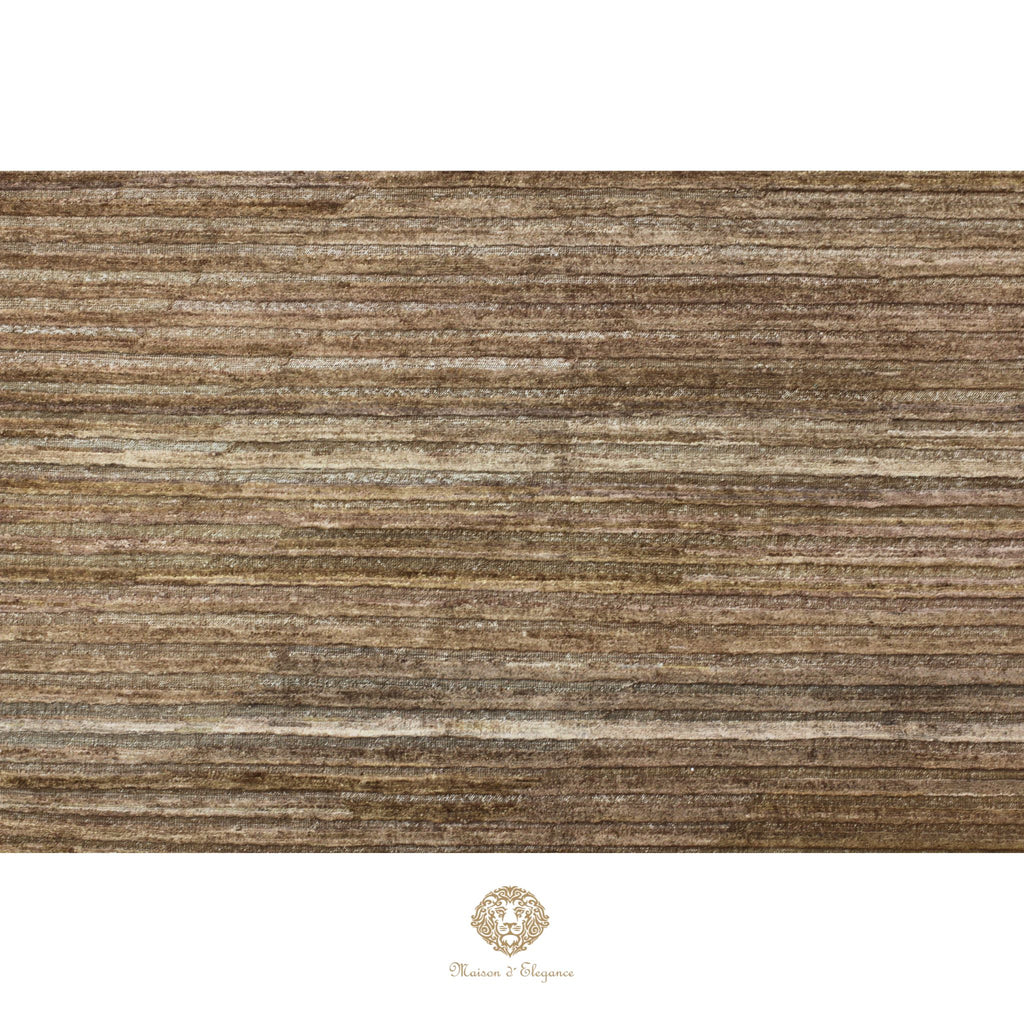 Alfombra Moderna Neutra Lana Rayas - Hecha a Mano 290 x 198 cm