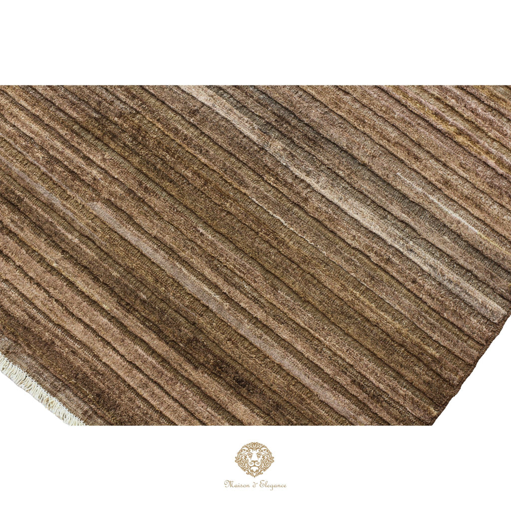 Alfombra Moderna Neutra Lana Rayas - Hecha a Mano 290 x 198 cm
