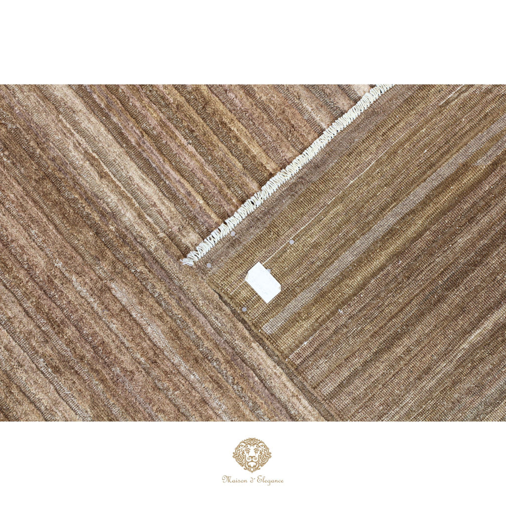 Alfombra Moderna Neutra Lana Rayas - Hecha a Mano 290 x 198 cm