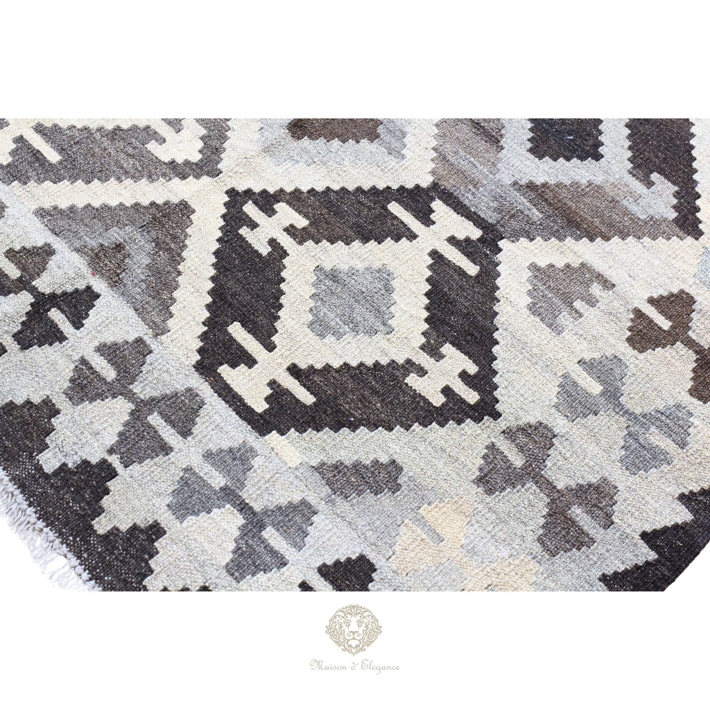 Alfombra Kilim Transicional Lana Geométrica 185 x 125 cm - Tintes Naturales