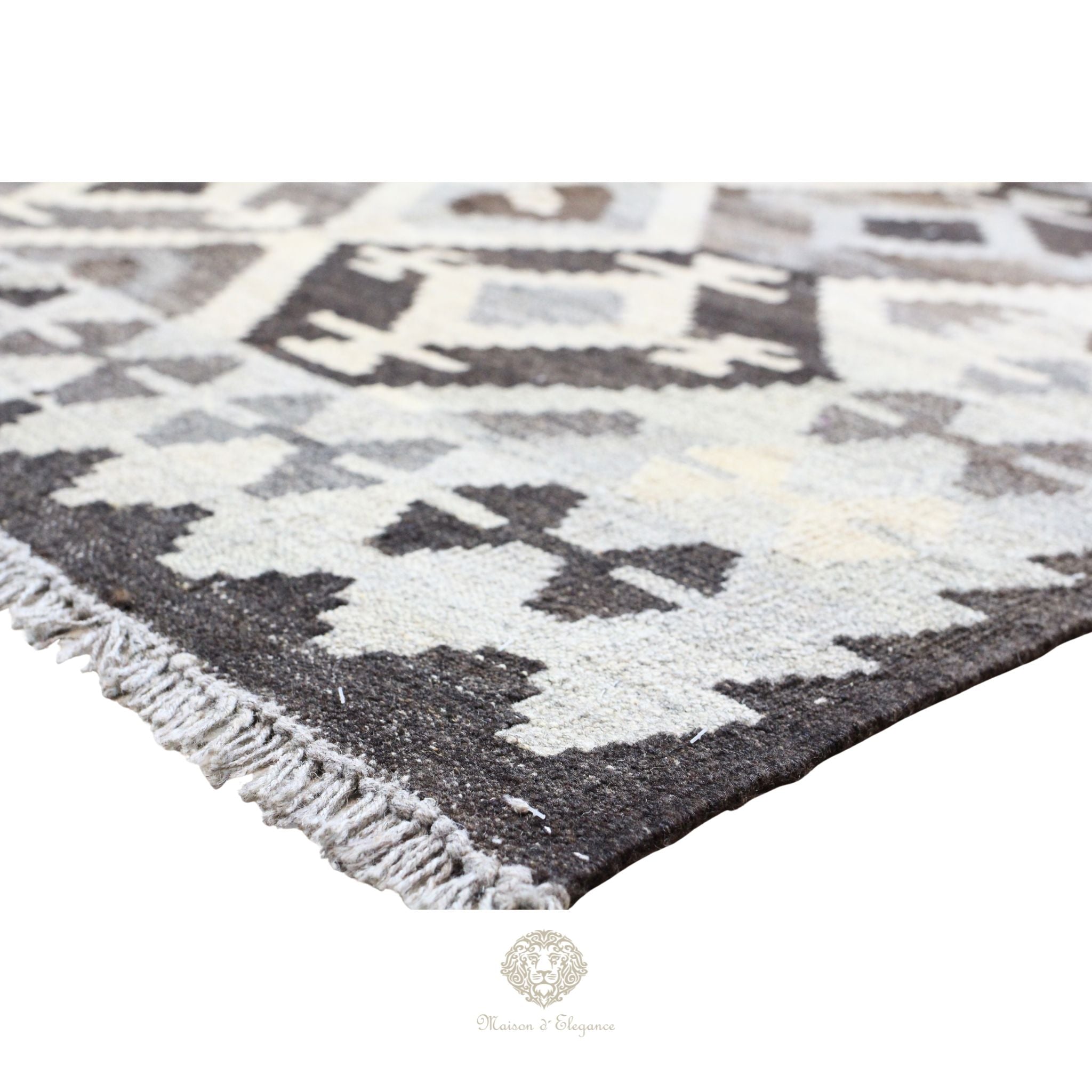 Alfombra Kilim Transicional Lana Geométrica 185 x 125 cm - Tintes Naturales