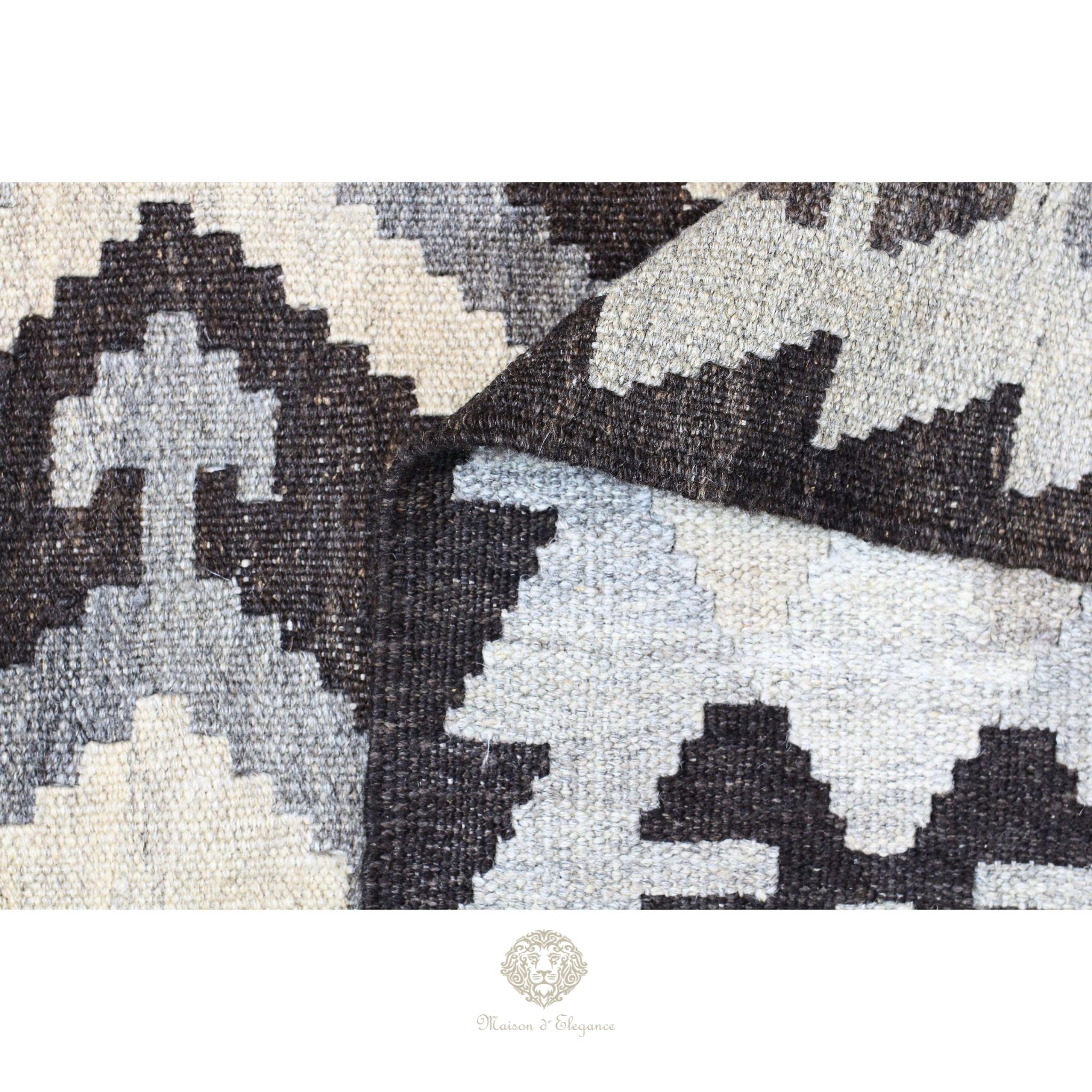 Alfombra Kilim Transicional Lana Geométrica 185 x 125 cm - Tintes Naturales
