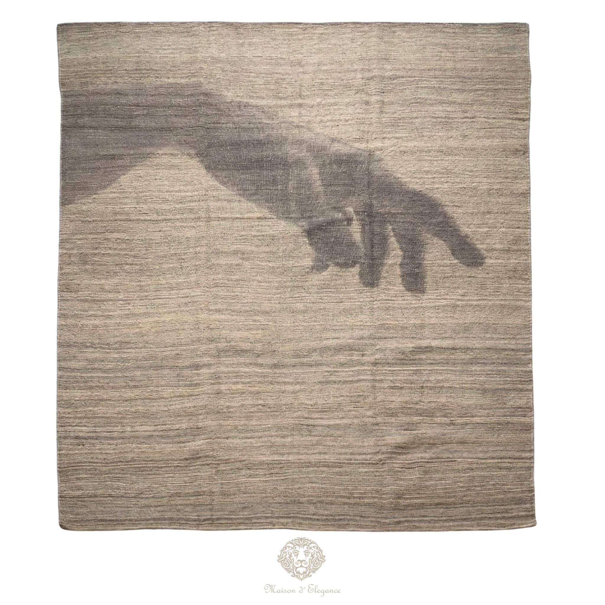 Kilim Persa Avangard Contemporáneo de Lana 268x202 cm | Diseño Pictórico
