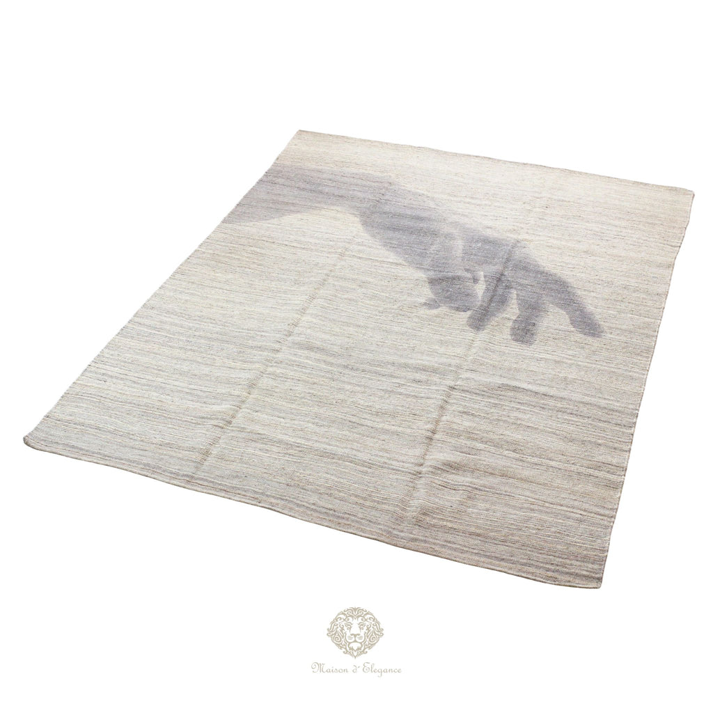 Kilim Persa Avangard Contemporáneo de Lana 268x202 cm | Diseño Pictórico