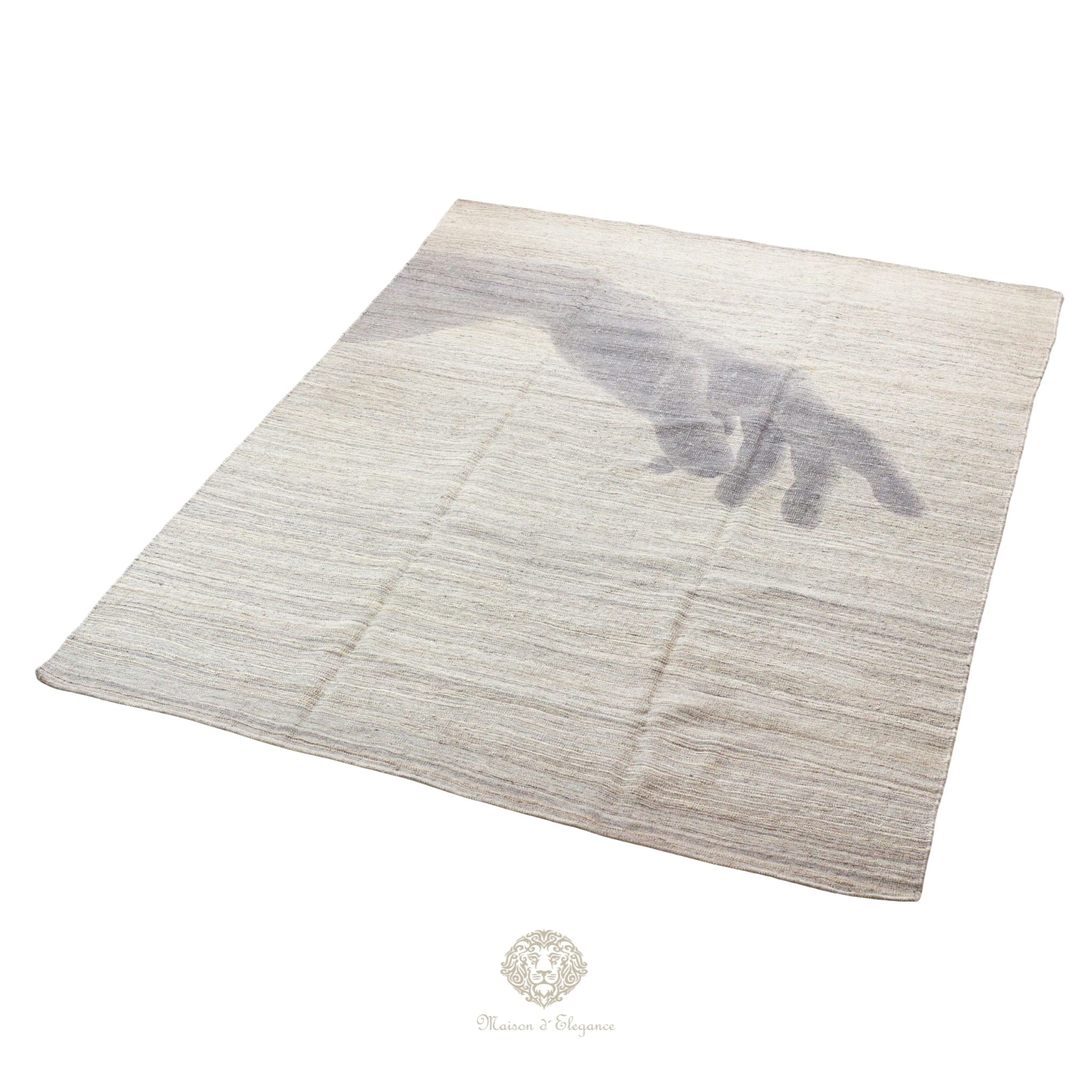 Kilim Persa Avangard Contemporáneo de Lana 268x202 cm | Diseño Pictórico