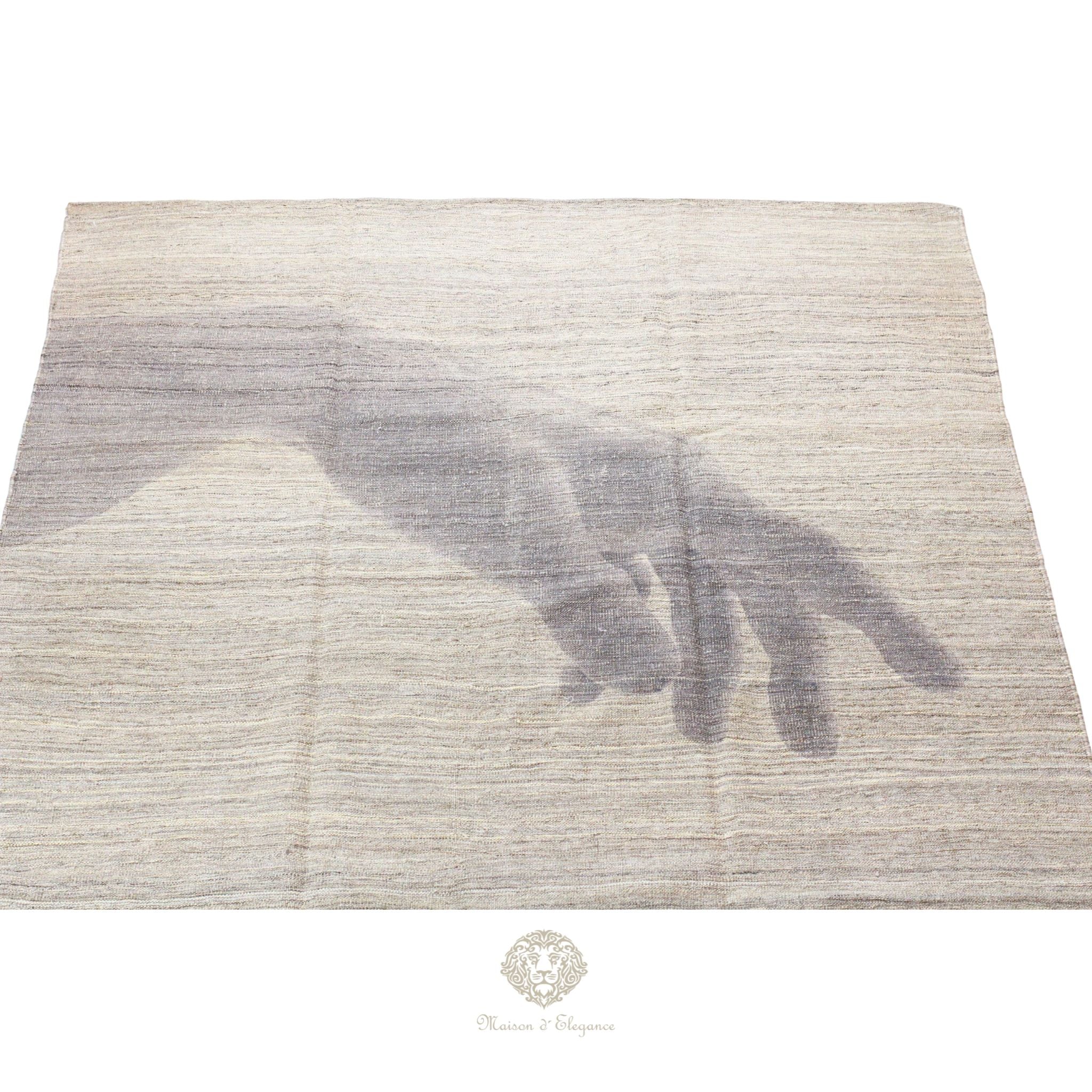 Kilim Persa Avangard Contemporáneo de Lana 268x202 cm | Diseño Pictórico