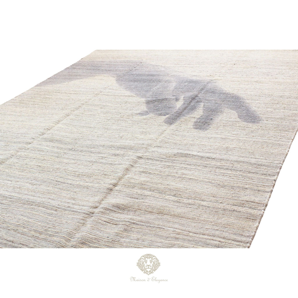 Kilim Persa Avangard Contemporáneo de Lana 268x202 cm | Diseño Pictórico