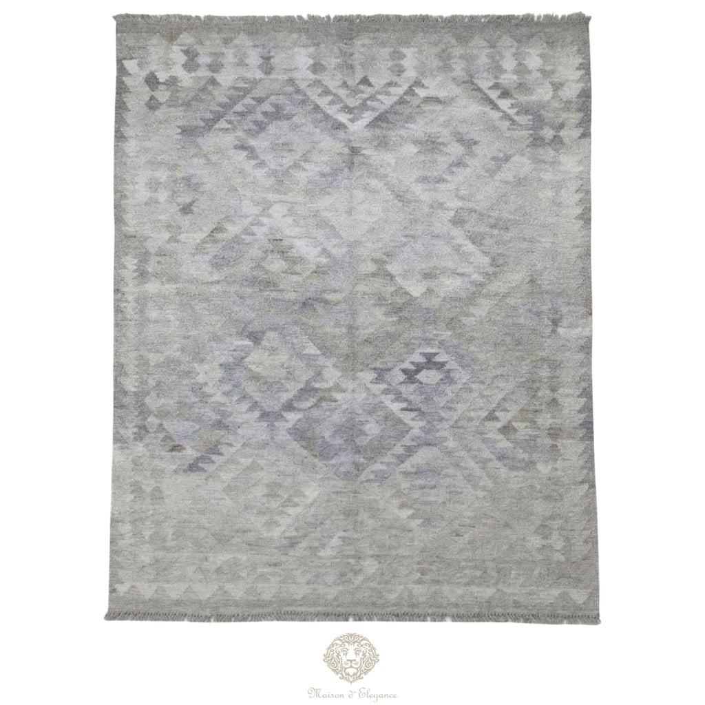 Alfombra Kilim Transicional Lana Geométrica 200 x 130 cm - Tintes Naturales