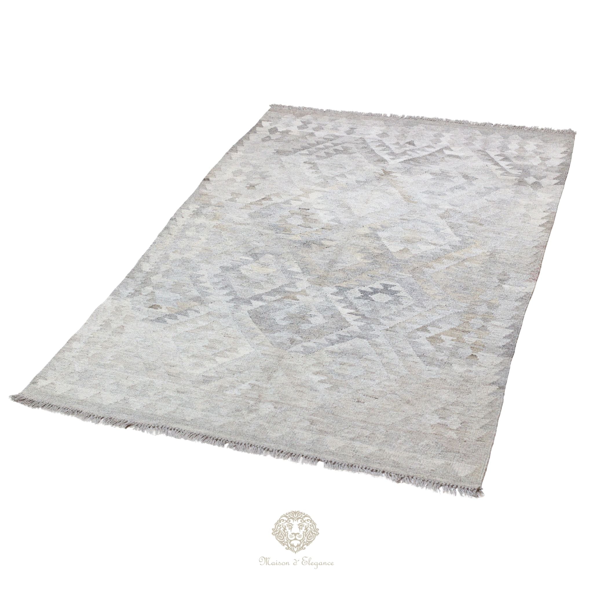 Alfombra Kilim Transicional Lana Geométrica 200 x 130 cm - Tintes Naturales