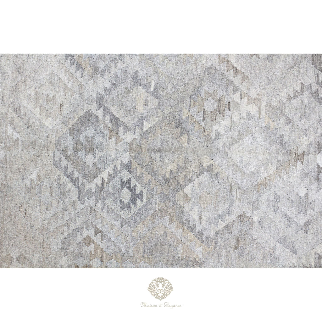 Alfombra Kilim Transicional Lana Geométrica 200 x 130 cm - Tintes Naturales