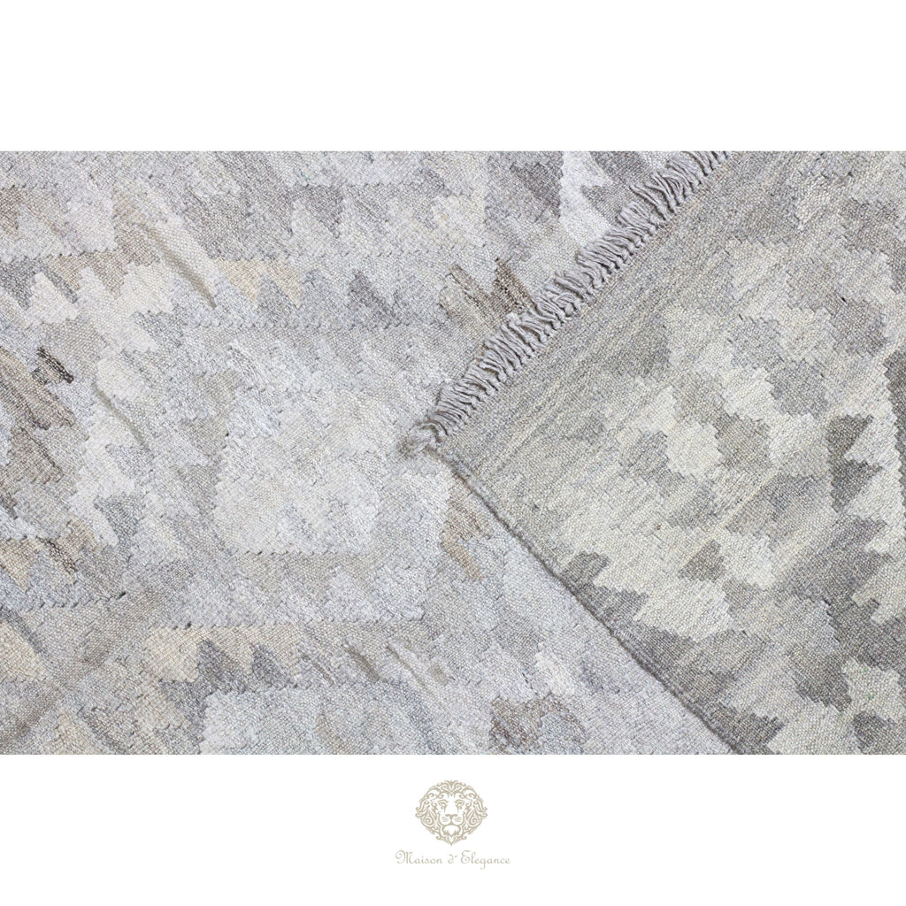 Alfombra Kilim Transicional Lana Geométrica 200 x 130 cm - Tintes Naturales