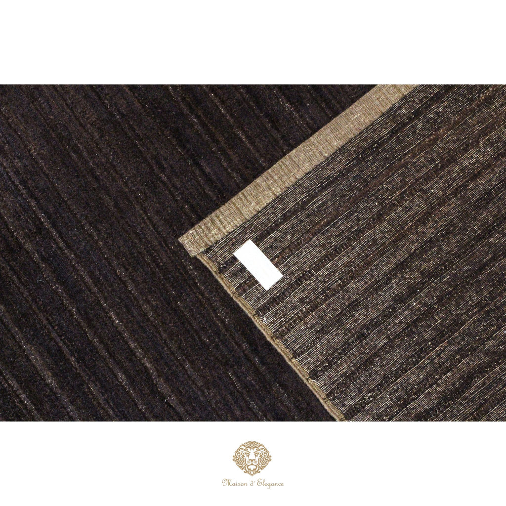 Alfombra Moderna Oscura Lana Rayas | Hecha a Mano 293 x 219 cm