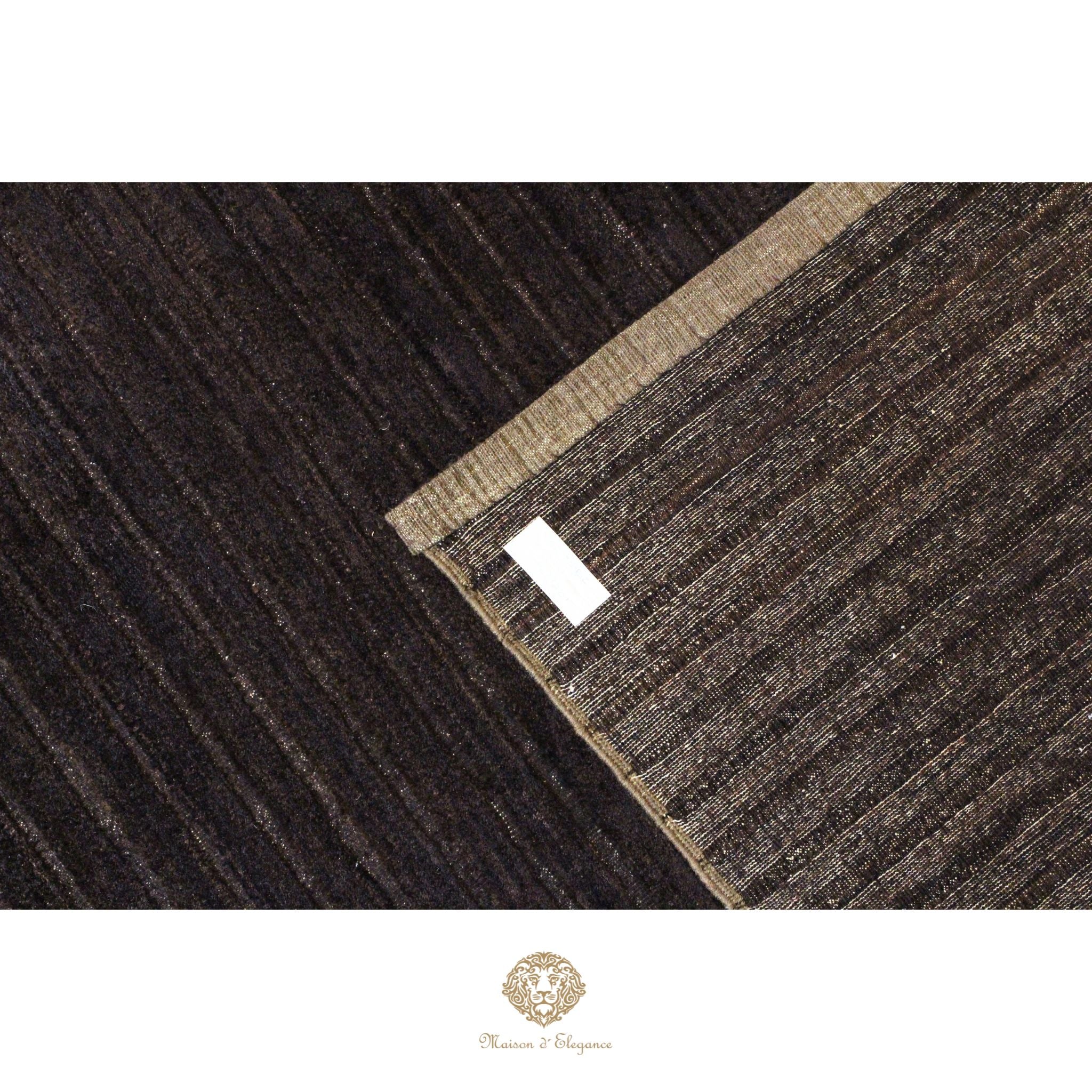 Alfombra Moderna Oscura Lana Rayas | Hecha a Mano 293 x 219 cm