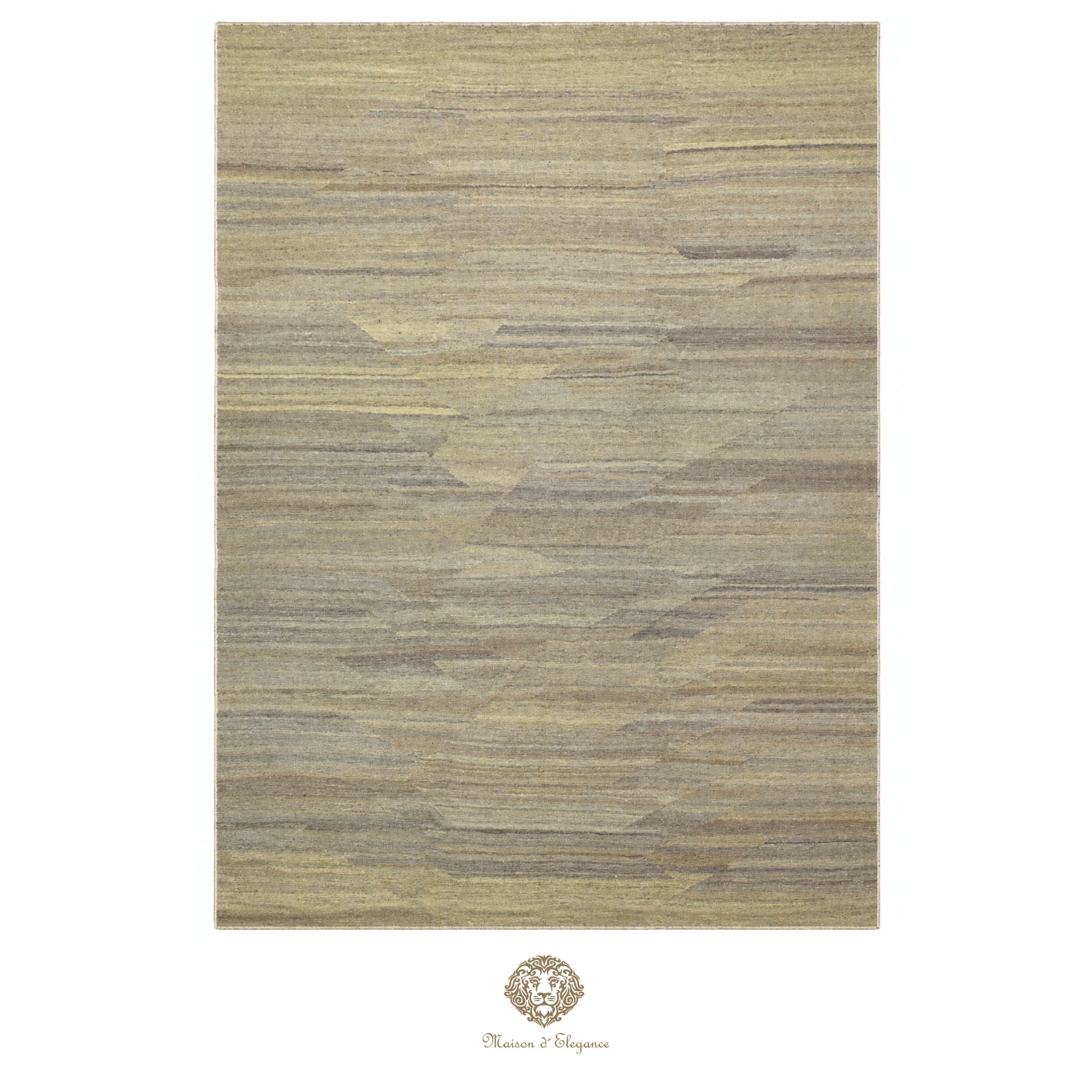 Alfombra Kilim moderna de lana lisa en color azul con tejido plano | Colección Maison Zagros 252x297 cm
