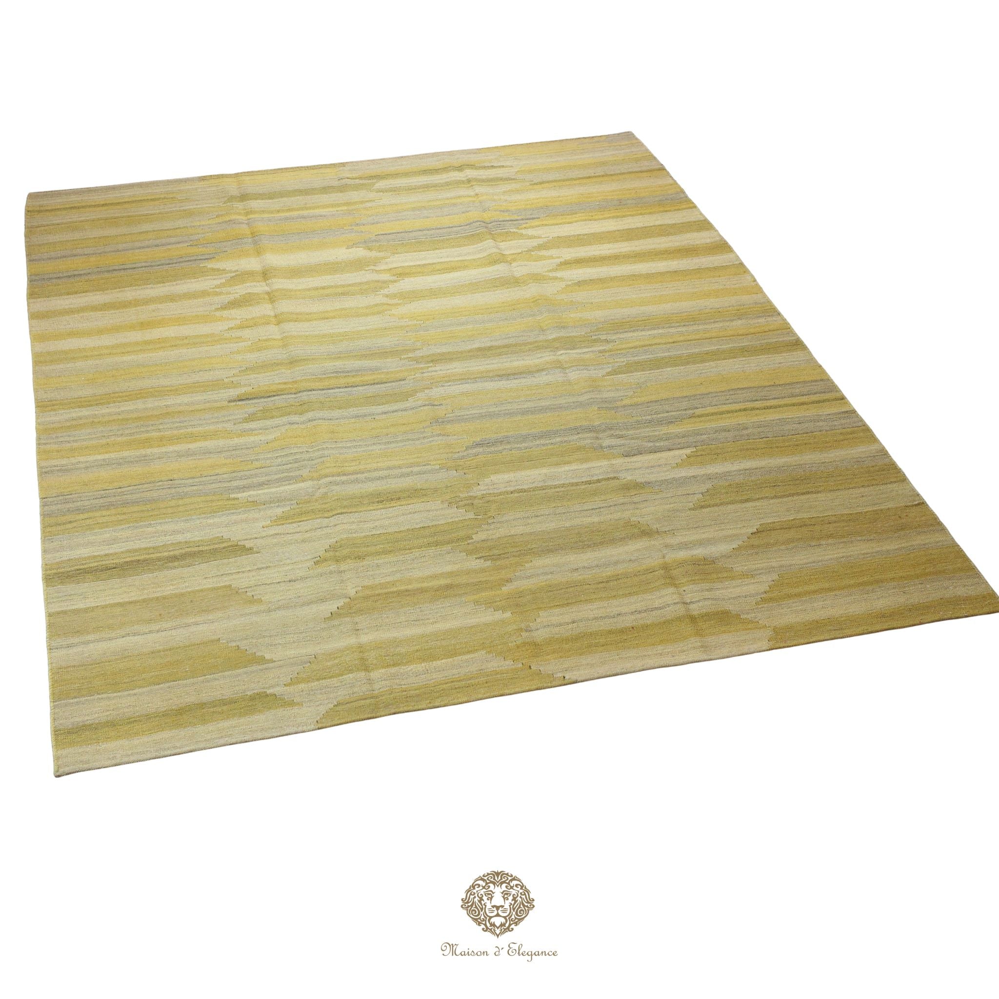 Kilim Persa Exclusivo Lana moderno | Diseño Contemporáneo Teñido Natural 238x300 cm