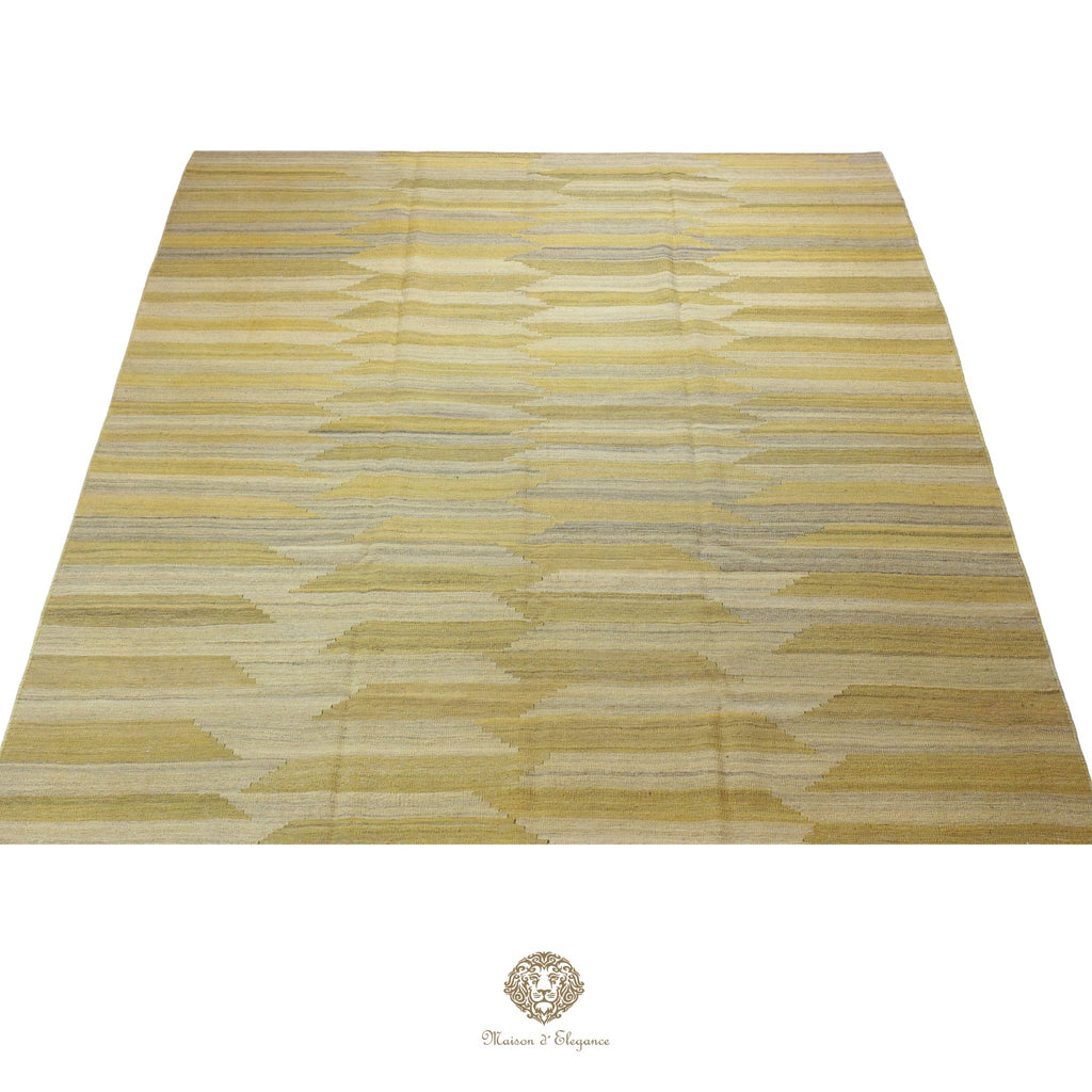 Kilim Persa Exclusivo Lana moderno | Diseño Contemporáneo Teñido Natural 238x300 cm