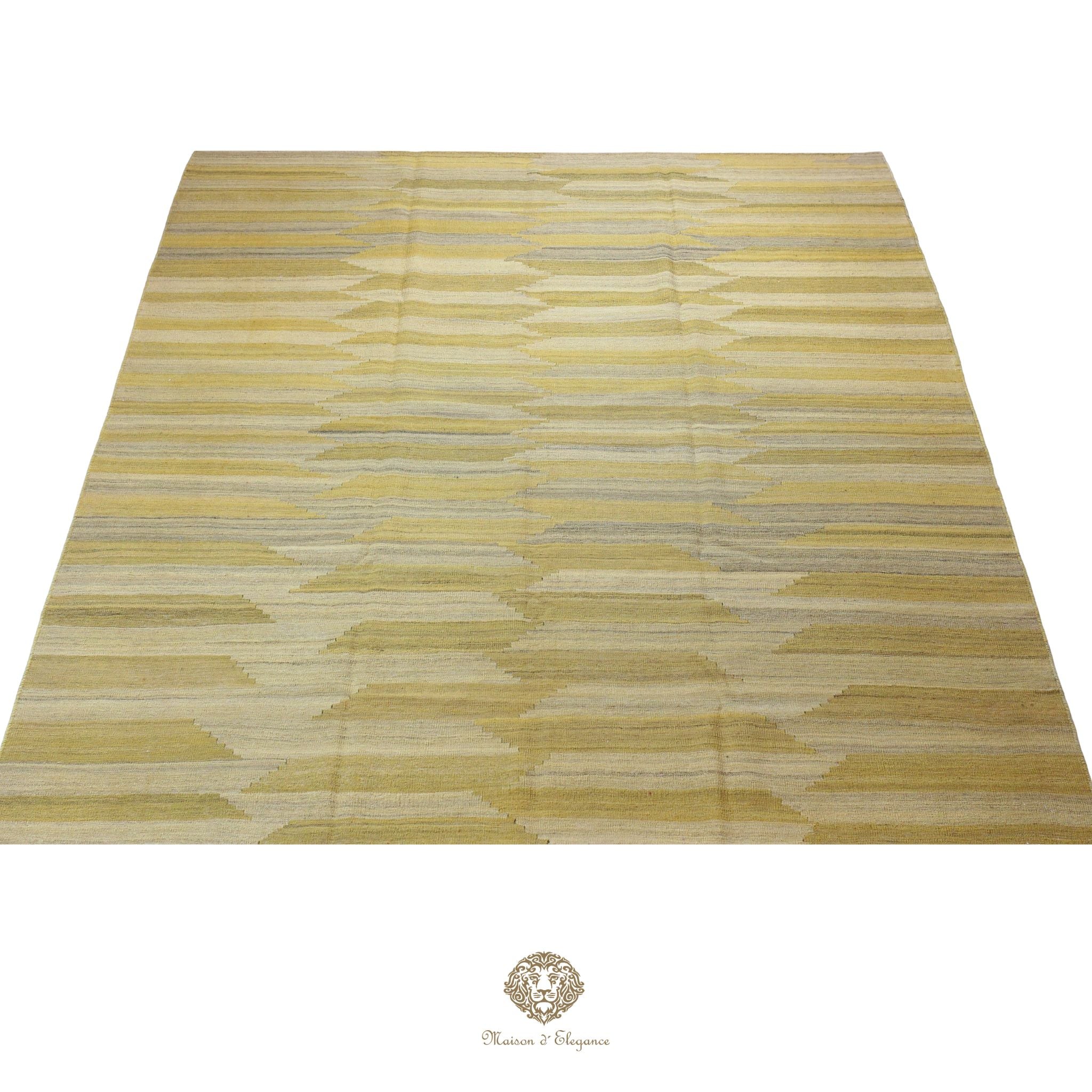 Kilim Persa Exclusivo Lana moderno | Diseño Contemporáneo Teñido Natural 238x300 cm
